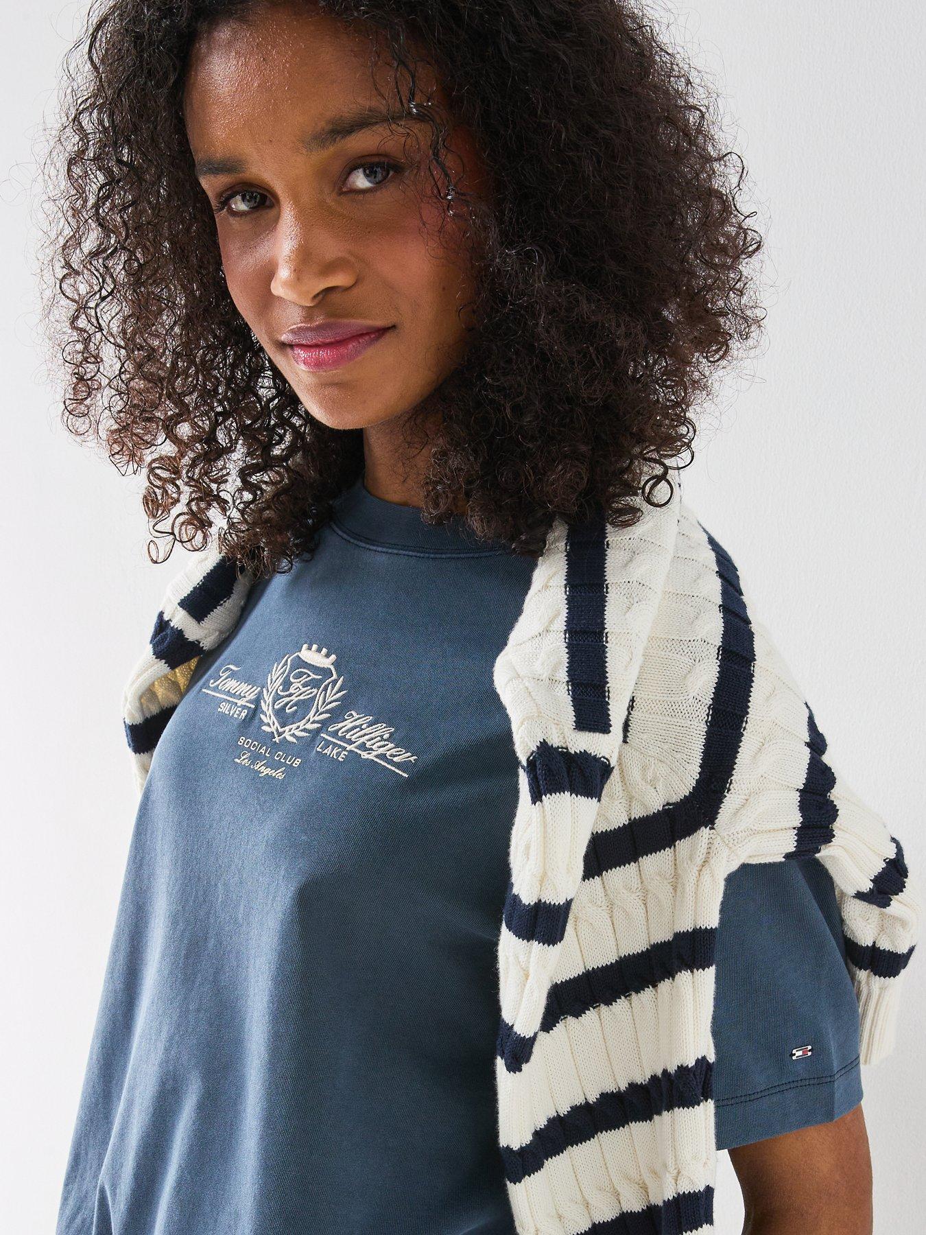 Image 4 of 4 of Tommy Hilfiger Varsity Short Sleeve T-Shirt - Navy
