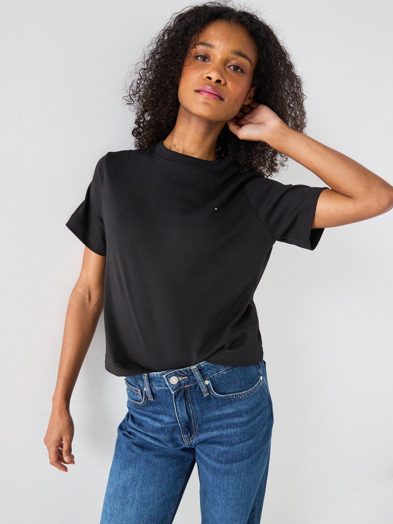 Tommy Hilfiger BOXY INTERLOCK SS C-NK TEE