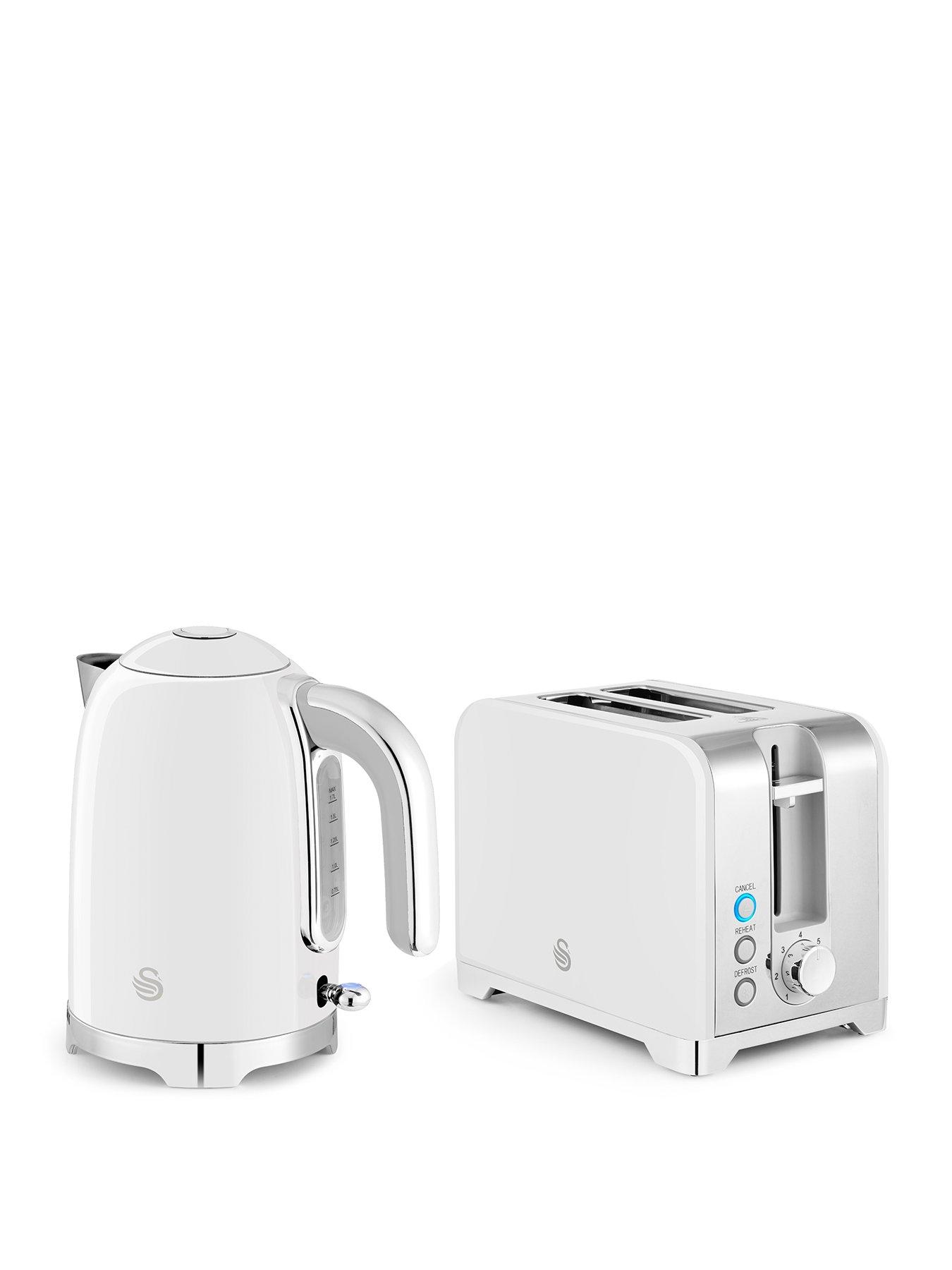 Swan Swan Solace, 2 Slice Toaster Twin Pack White