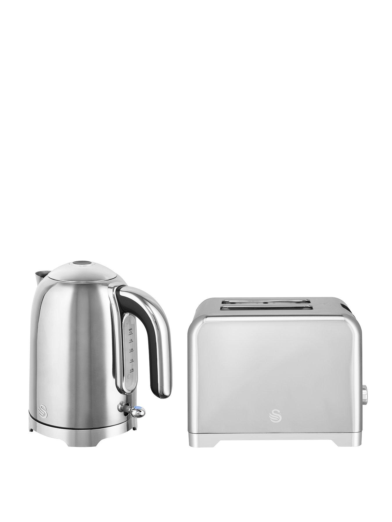 Swan Solace, 2 Slice Toaster Twin Pack Stainless Steel | Very
