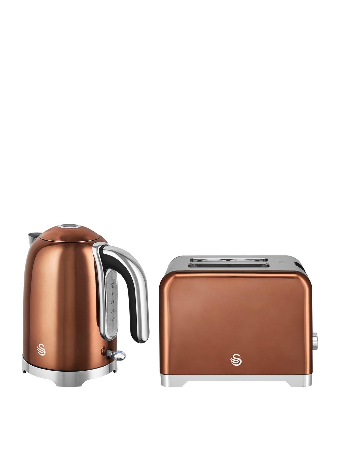 Image 1 of 7 of Swan Solace&nbsp;2 Slice Toaster Twin Pack -&nbsp;Copper