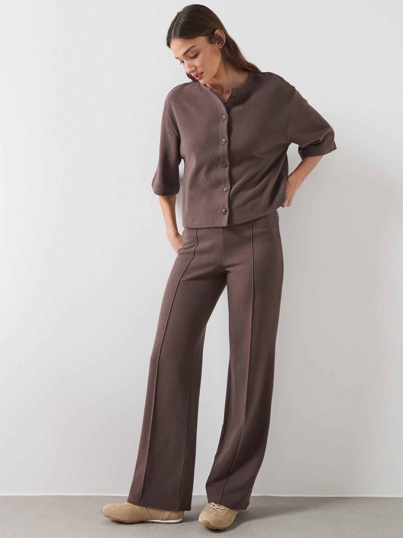 Image 5 of 7 of The Very Collection Button Through Short Sleeve Top - Brown