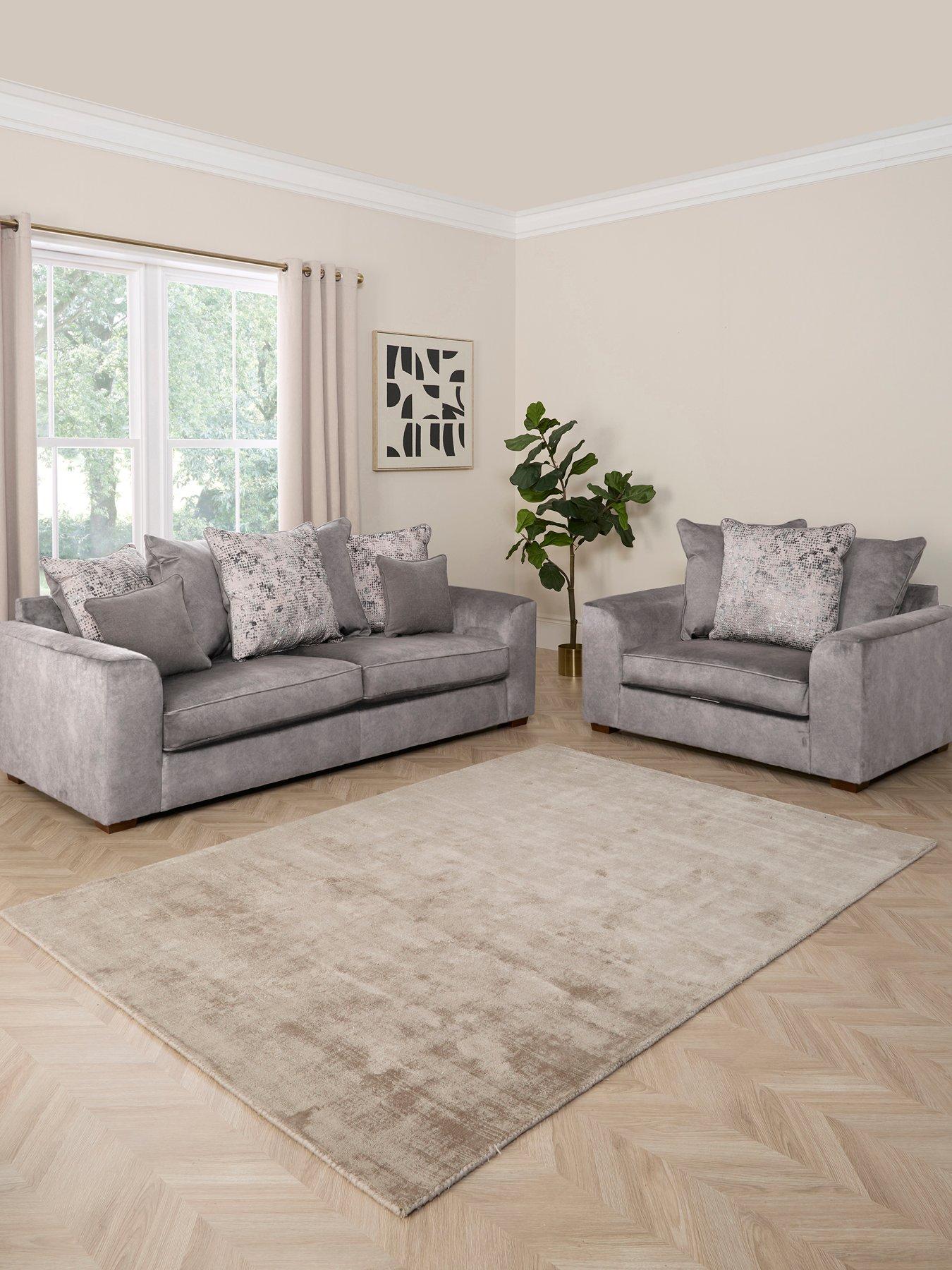 Very Home Portobello Fabric 3 Seater Sofa + Snuggle Chair Set (Buy  &  SAVE!) - Made to Order in the UK
