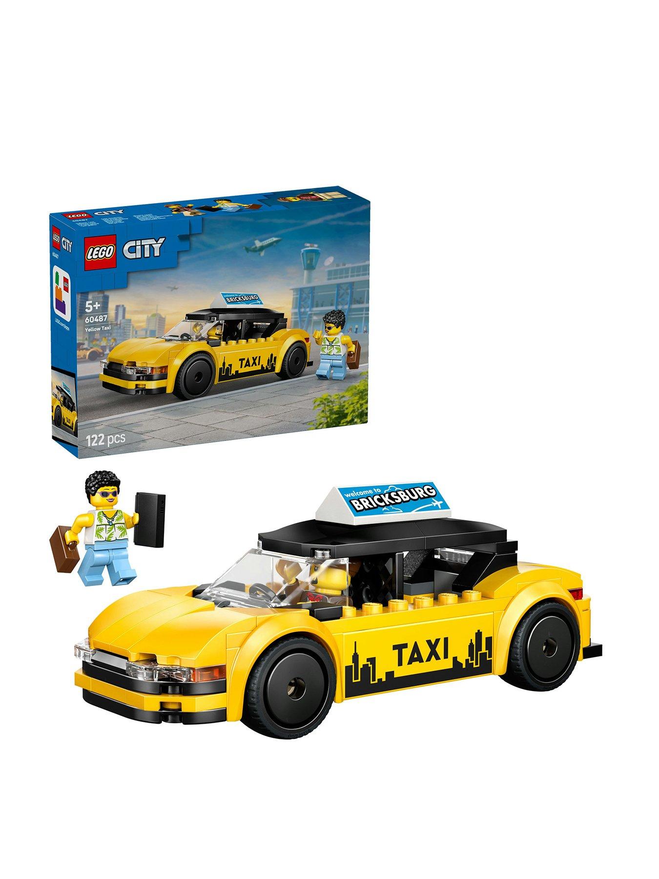 LEGO City Yellow Taxi - Model Car Kit with 2 Minifigures (60487)
