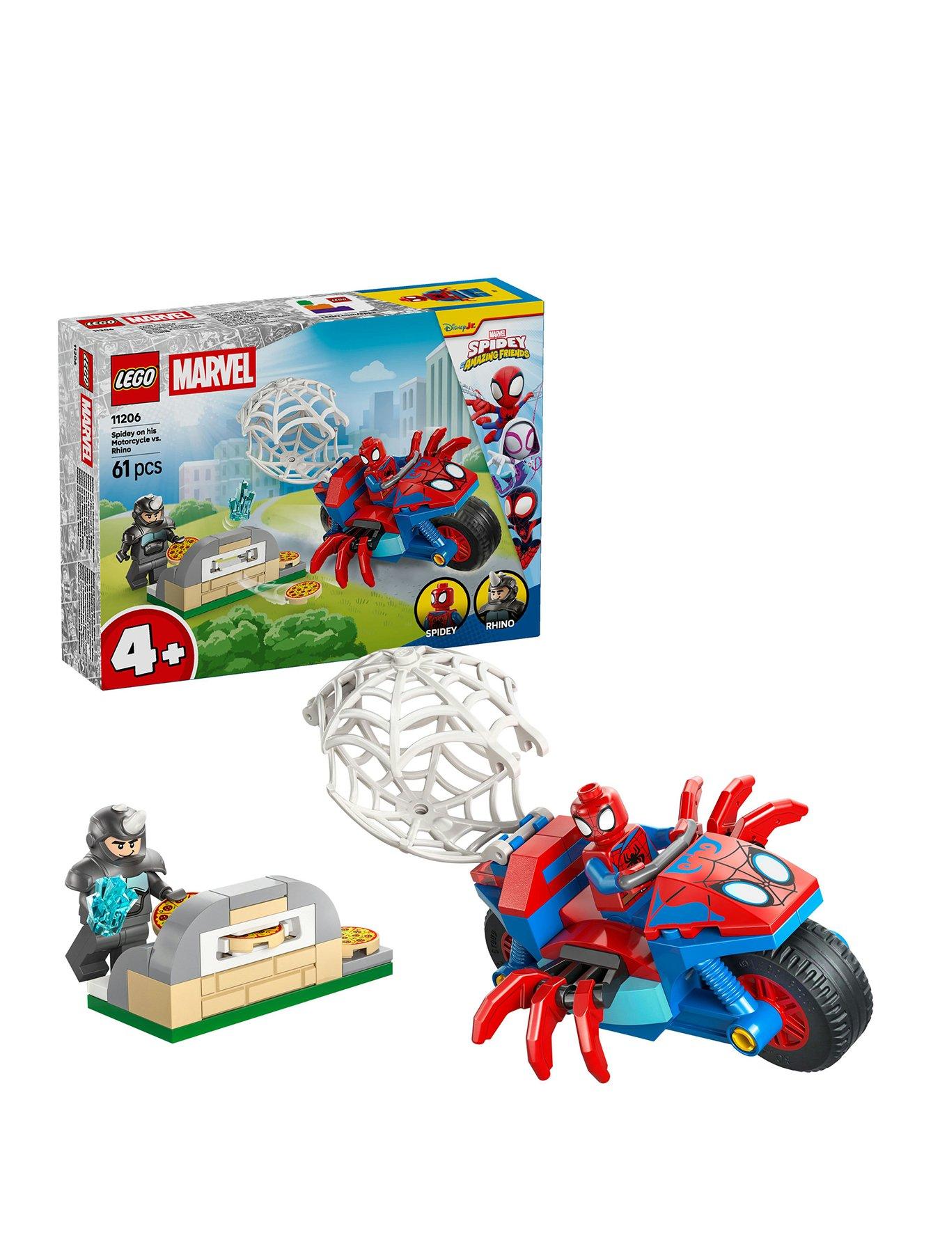 LEGO Spiderman Spidey on his Motorcycle vs. Rhino (11206)