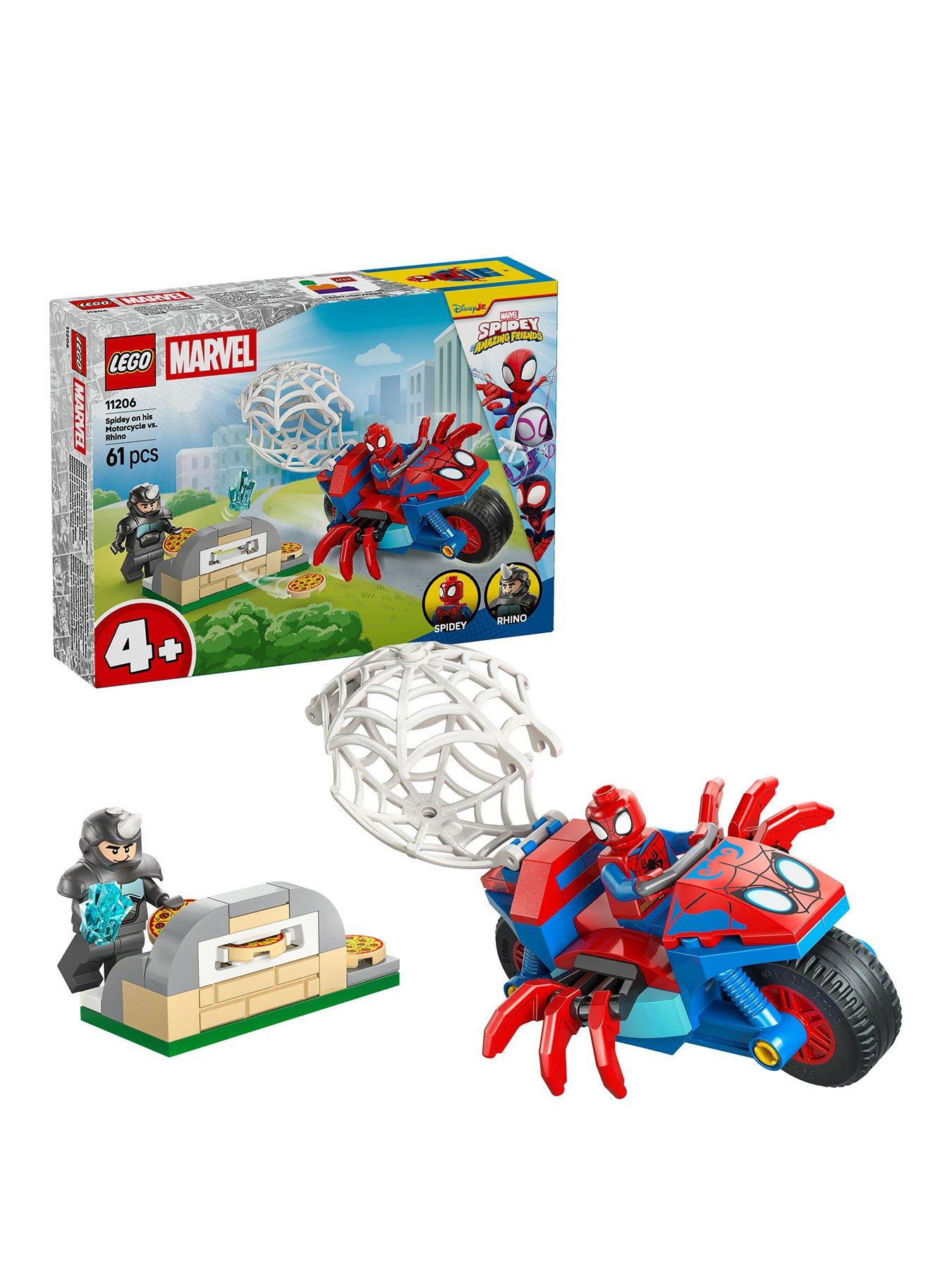 LEGO Spiderman Spidey on his Motorcycle vs. Rhino (11206)