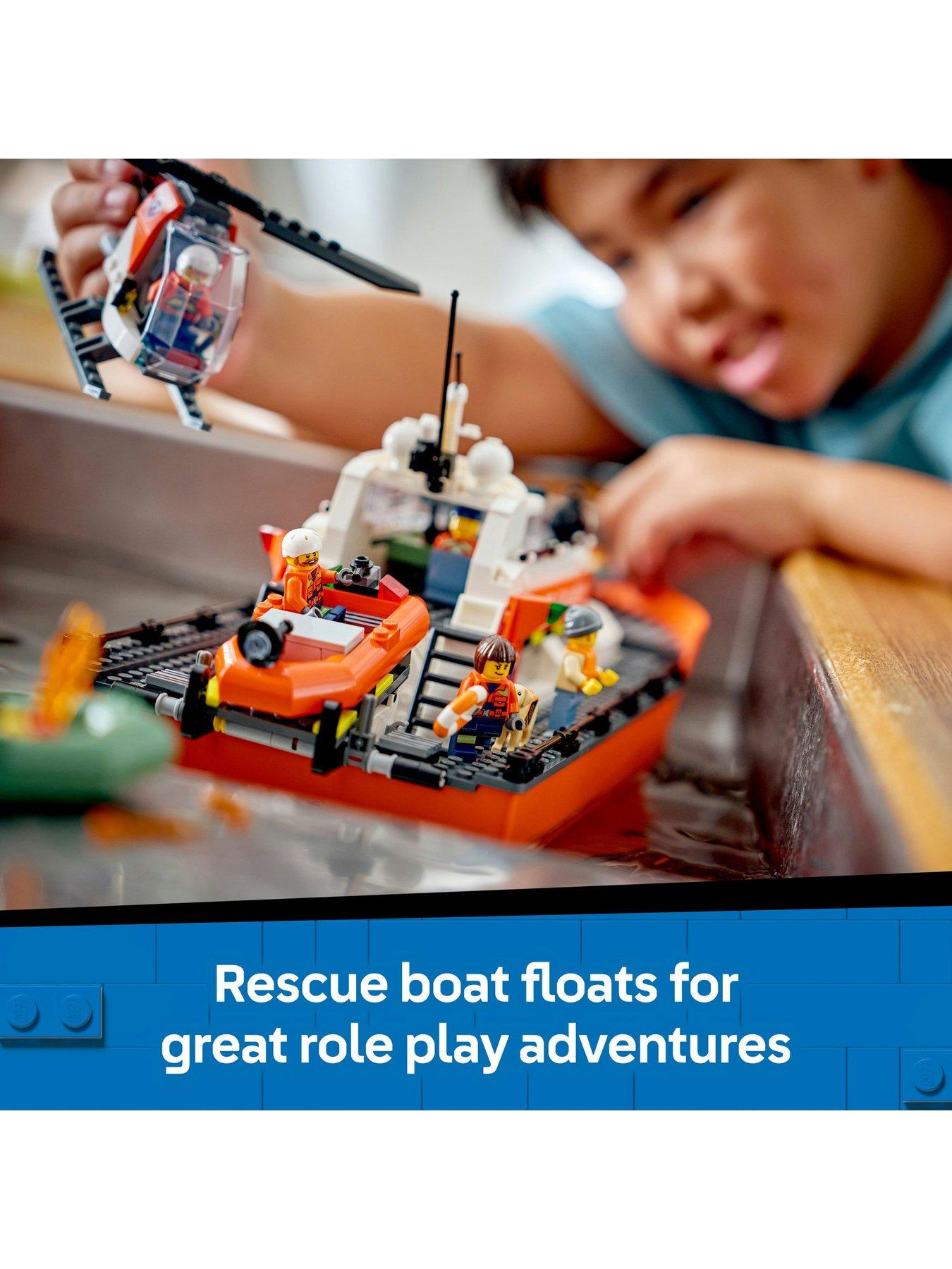 Image 4 of 8 of LEGO City Coast Guard Rescue Boat &amp; Helicopter Playset (60504)