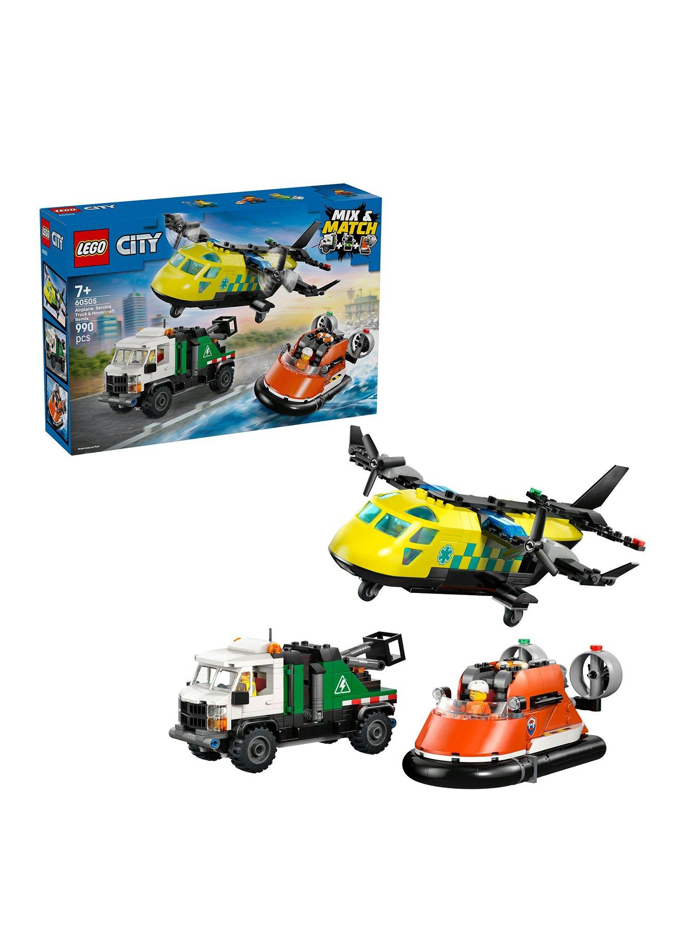 LEGO City Airplane, Service Truck  &  Hovercraft Remix (60505)