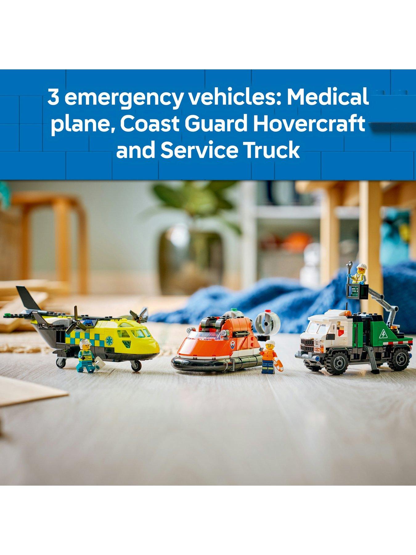 Image 3 of 8 of LEGO City Airplane, Service Truck &amp; Hovercraft Remix (60505)