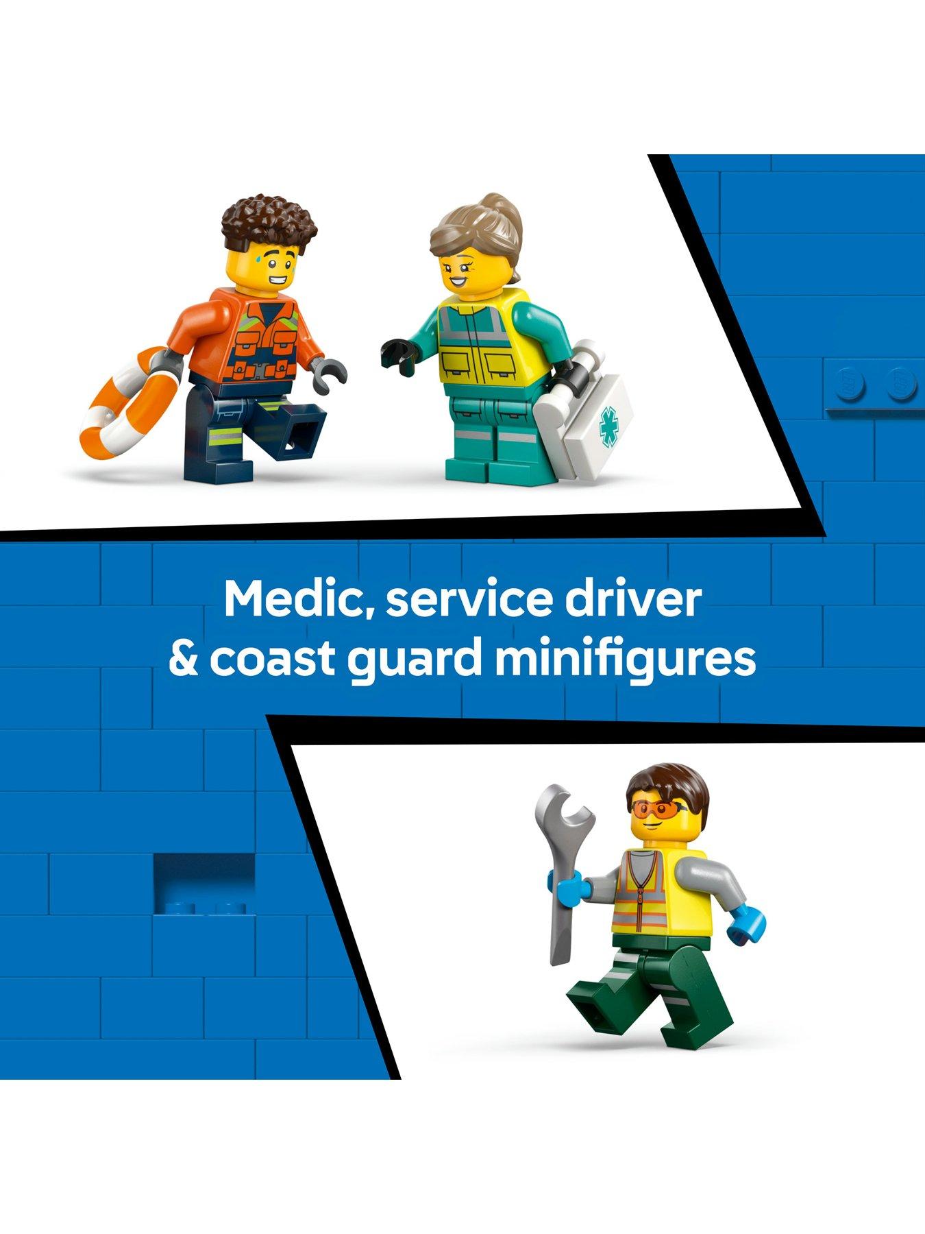 Image 6 of 8 of LEGO City Airplane, Service Truck &amp; Hovercraft Remix (60505)