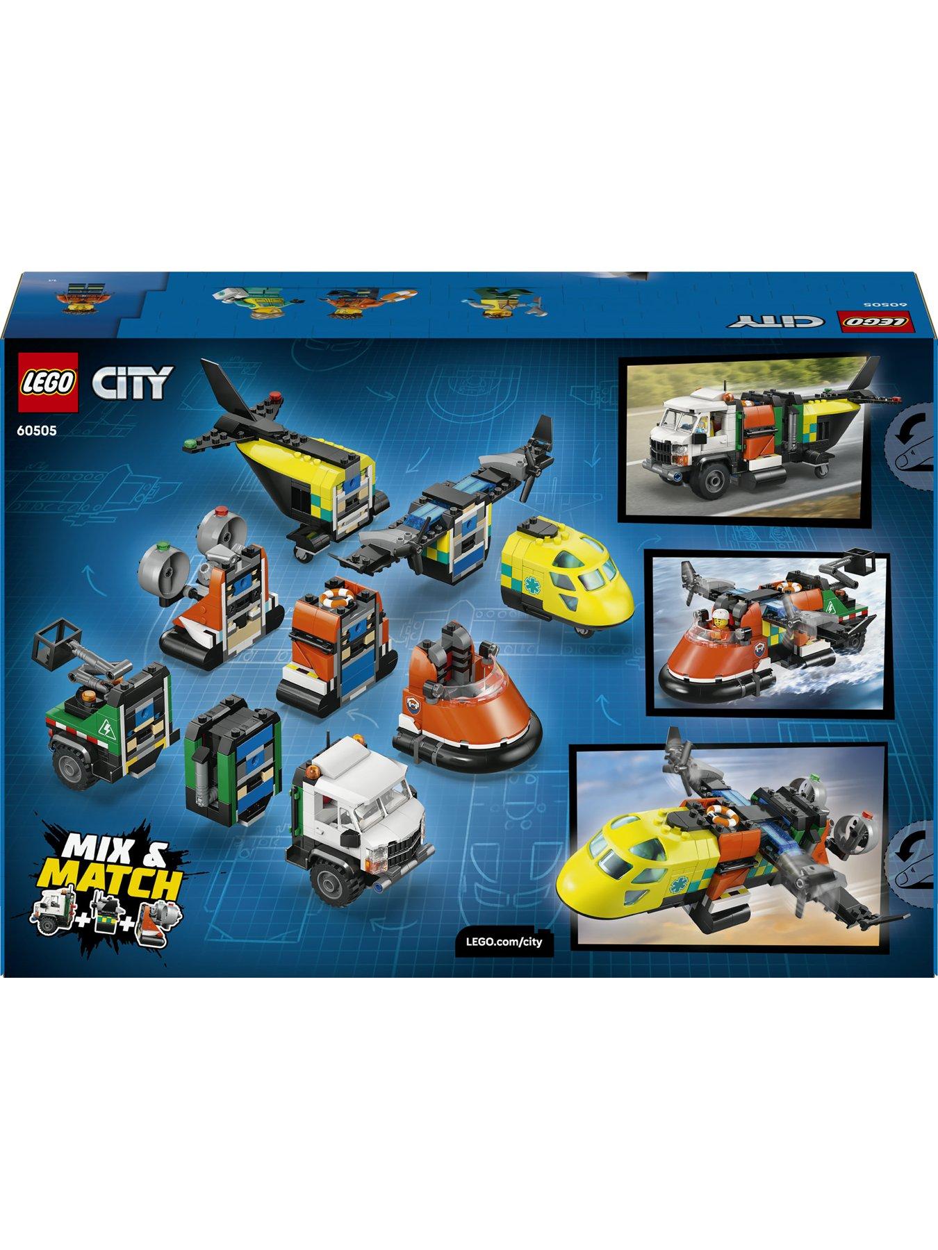 Image 7 of 8 of LEGO City Airplane, Service Truck &amp; Hovercraft Remix (60505)