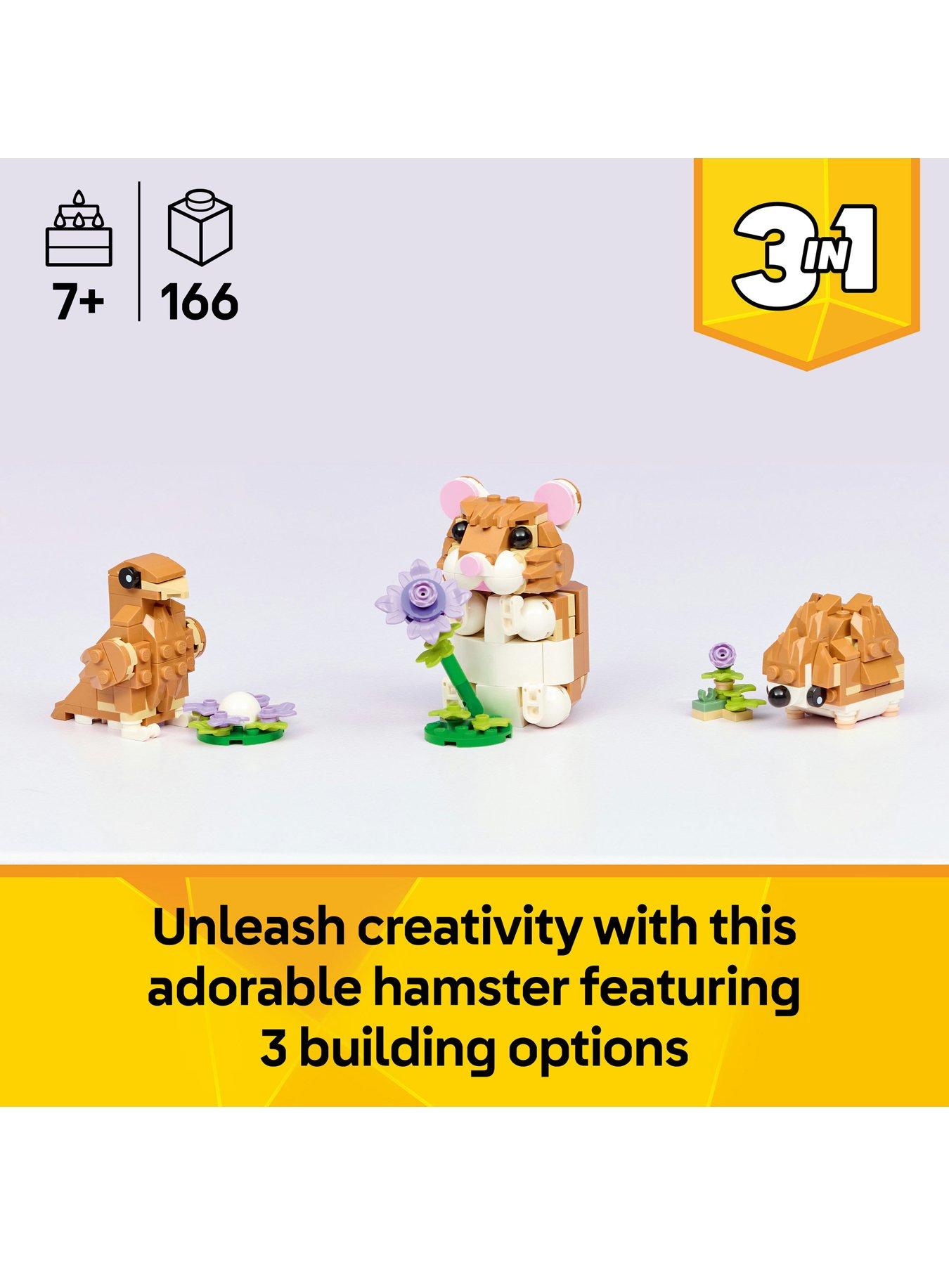 Image 2 of 8 of LEGO Creator 3in1 Cute Hamster with a Flower&nbsp;31376