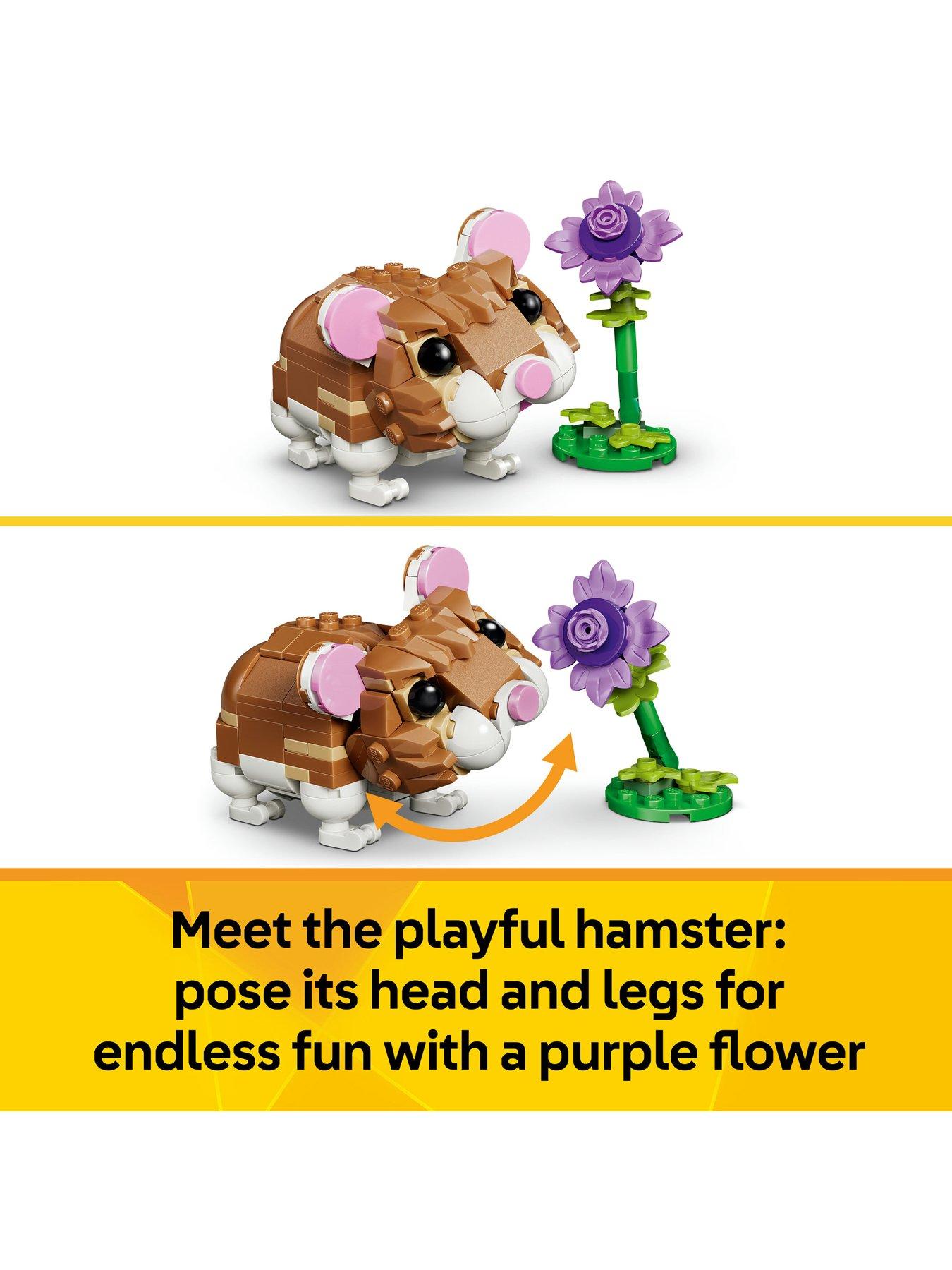 Image 4 of 8 of LEGO Creator 3in1 Cute Hamster with a Flower&nbsp;31376
