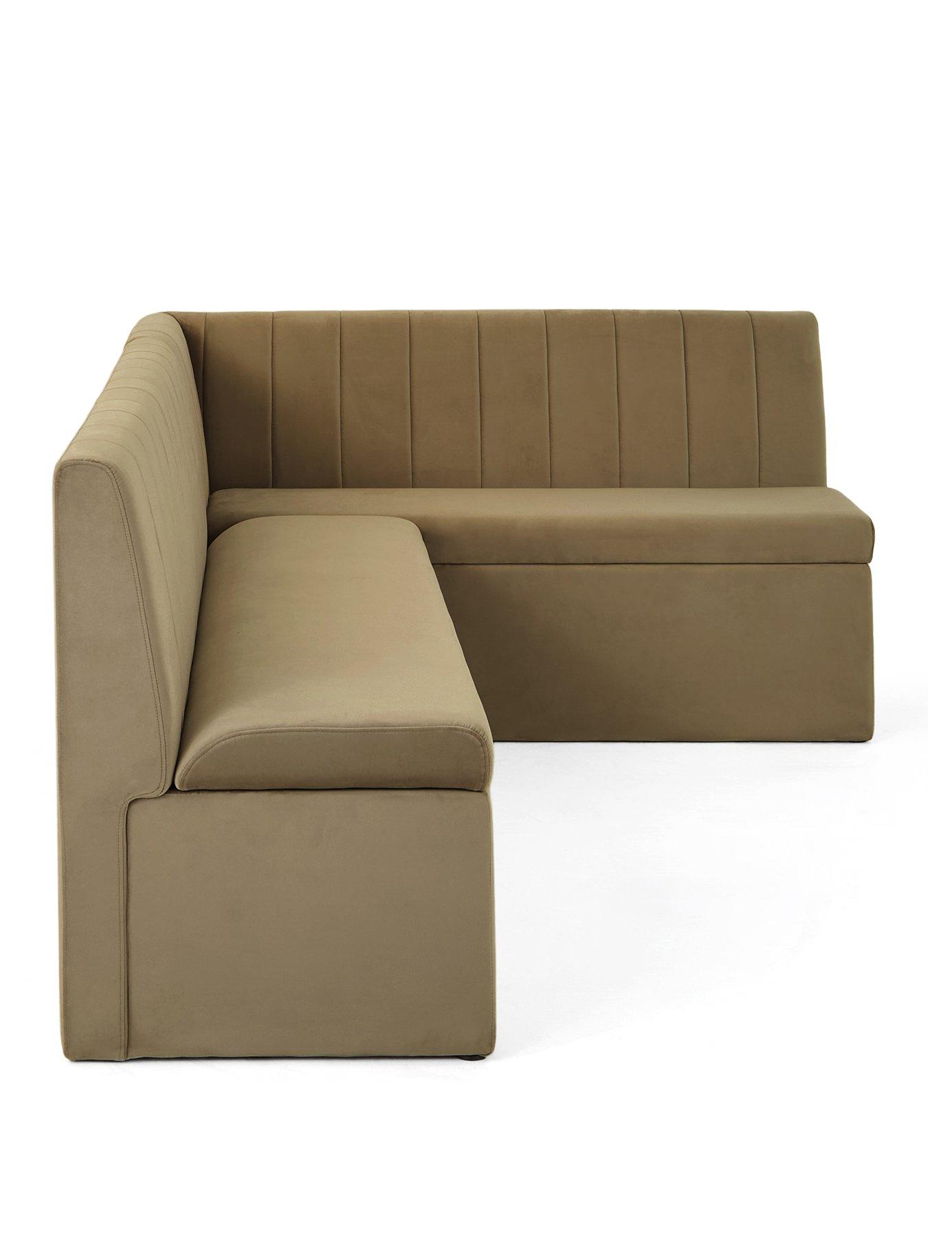 Image 2 of 7 of The Very Collection Sander Corner Storage Booth - Moss Green