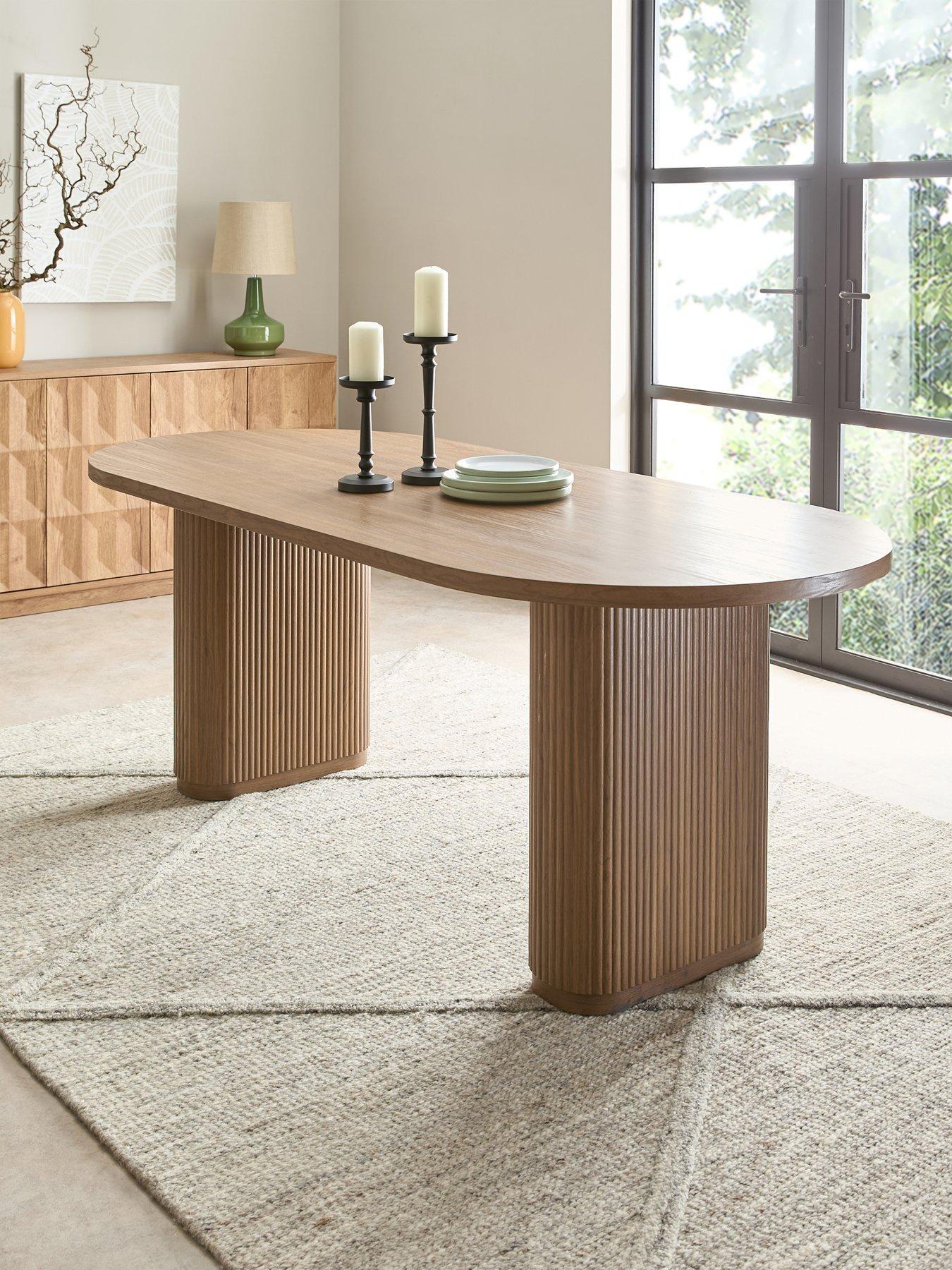 Image 1 of 7 of The Very Collection Carina Mid Oak 200cm Oval Dining Table