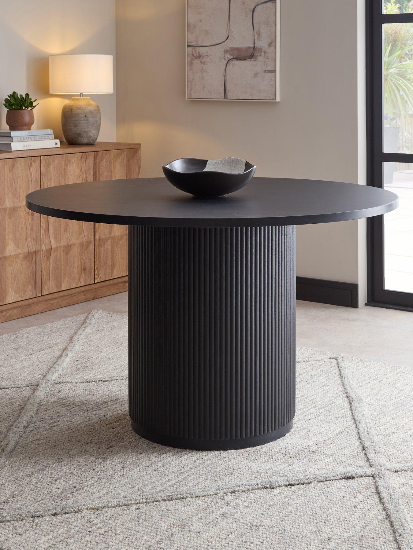 Very Home Carina Black 120cm Round Dining Table