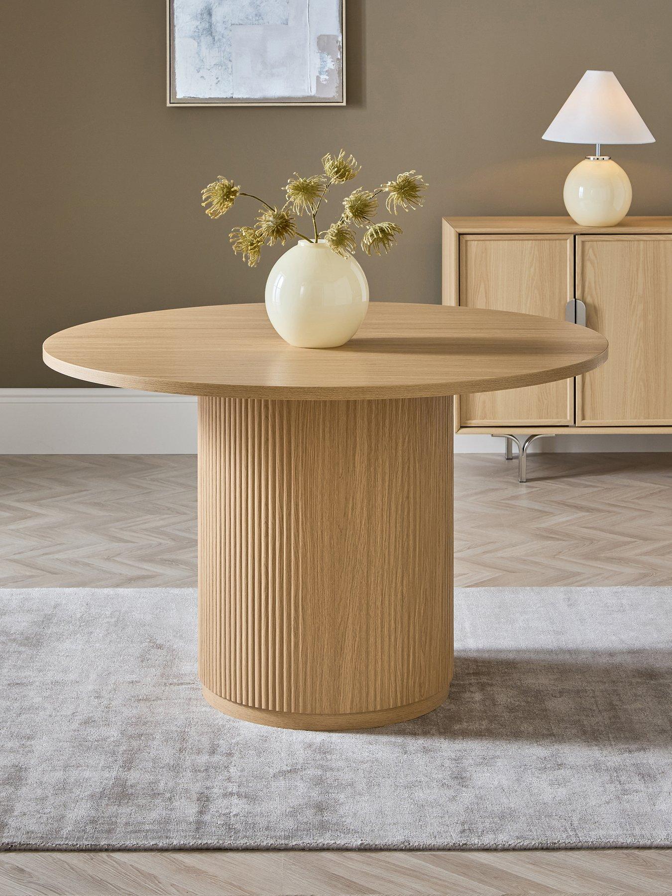 The Very Collection Carina Oak 120cm Round Dining Table