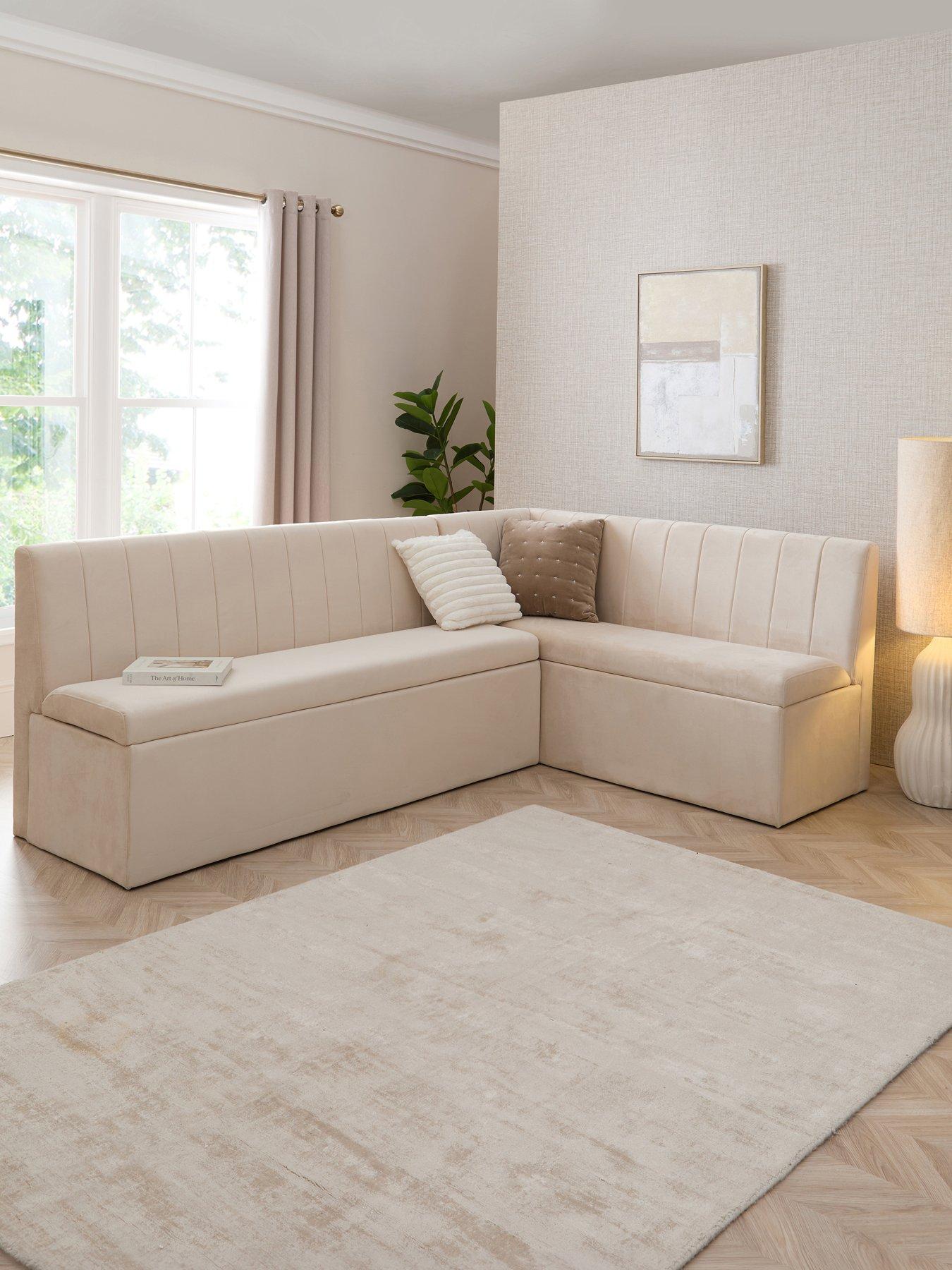 Image 1 of 7 of The Very Collection Sander Corner Storage Bench&nbsp;- Beige - FSC&reg; Certified
