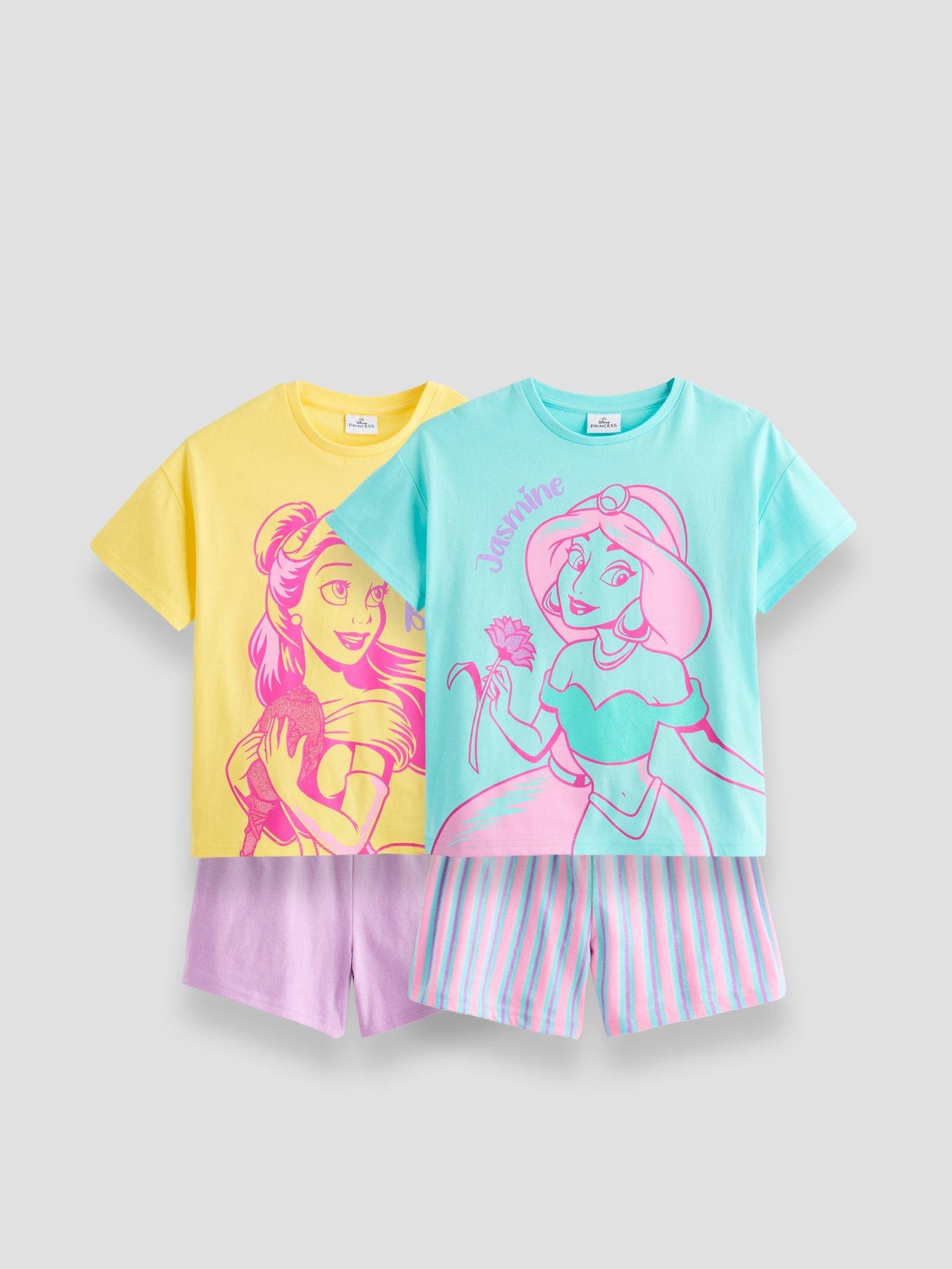 Image 1 of 5 of Disney Princess 2Pk Shortie Pyjamas - Multi