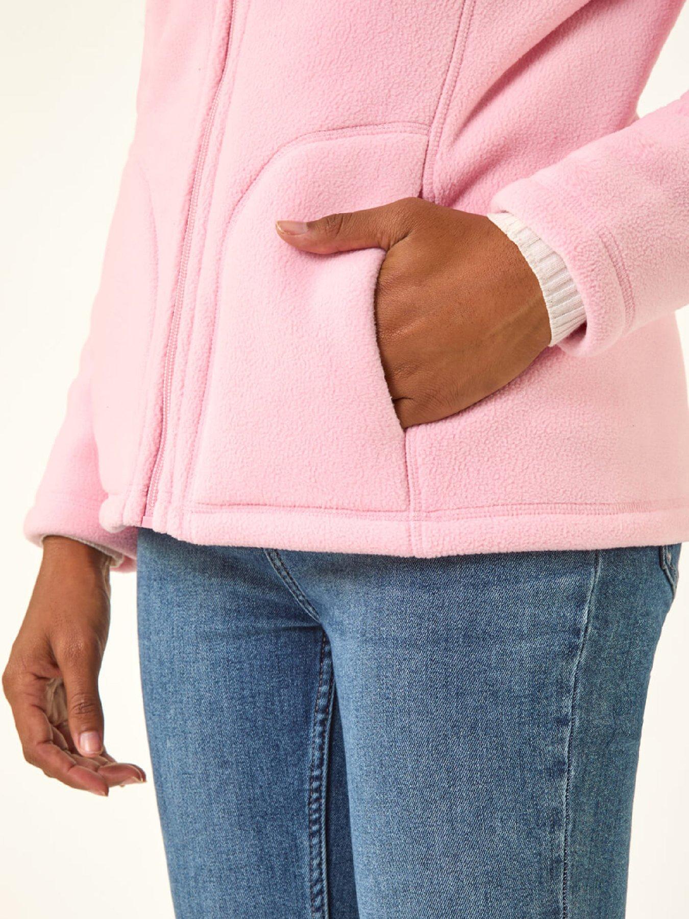 Image 5 of 5 of Roman Reversible Fleece Zip Jacket - Pink