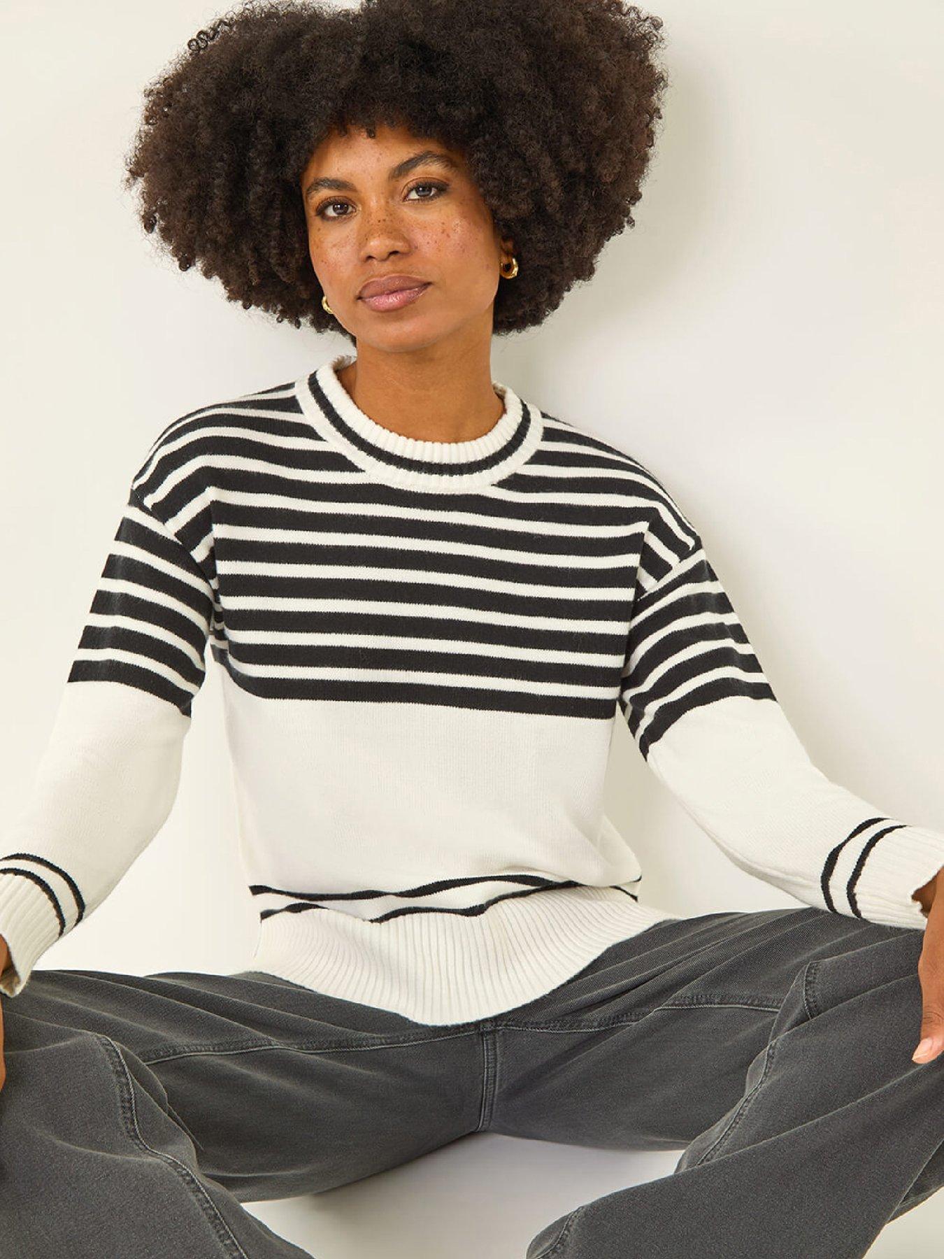 Image 4 of 5 of Roman Soft Stripe Knit Jumper - Ivory
