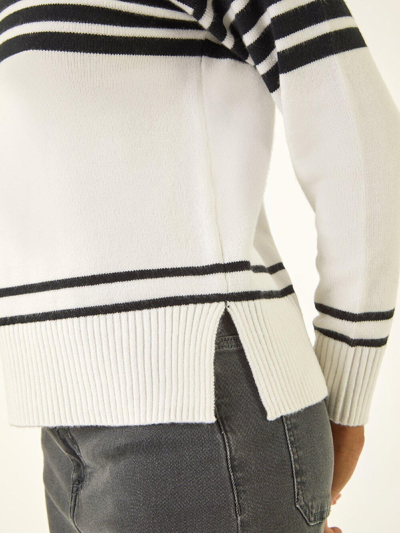 Image 5 of 5 of Roman Soft Stripe Knit Jumper - Ivory