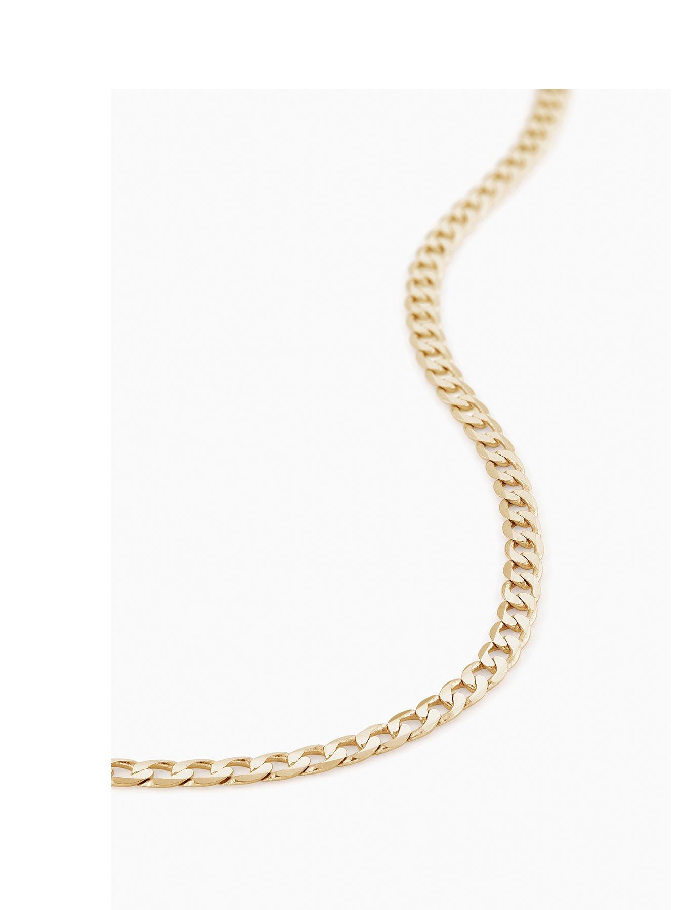 The Love Collection 9ct Yellow Gold Solid Curb Chain (2.8mm) 20 inch