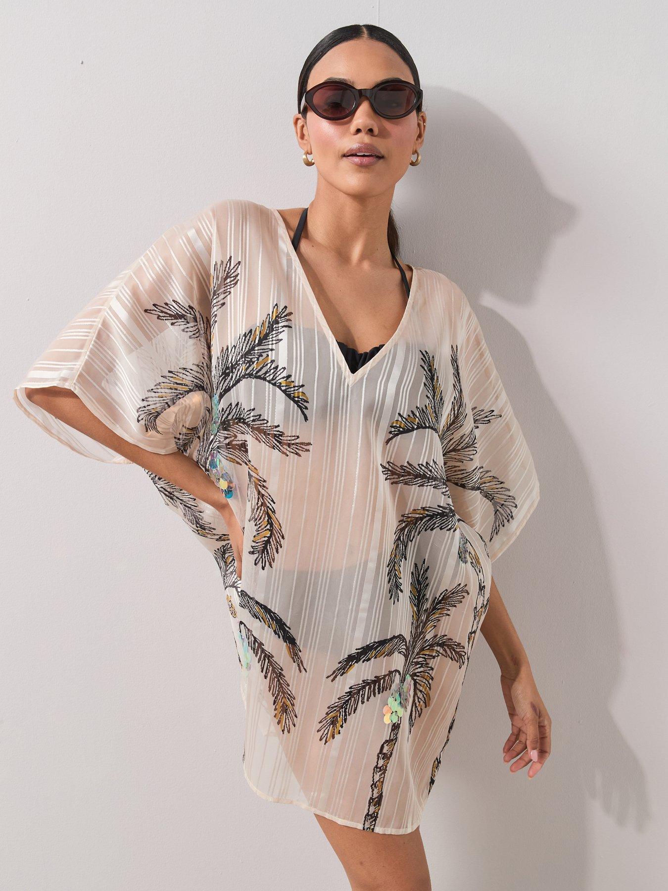 The Very Collection Sequin Palm Cover Up - Multi