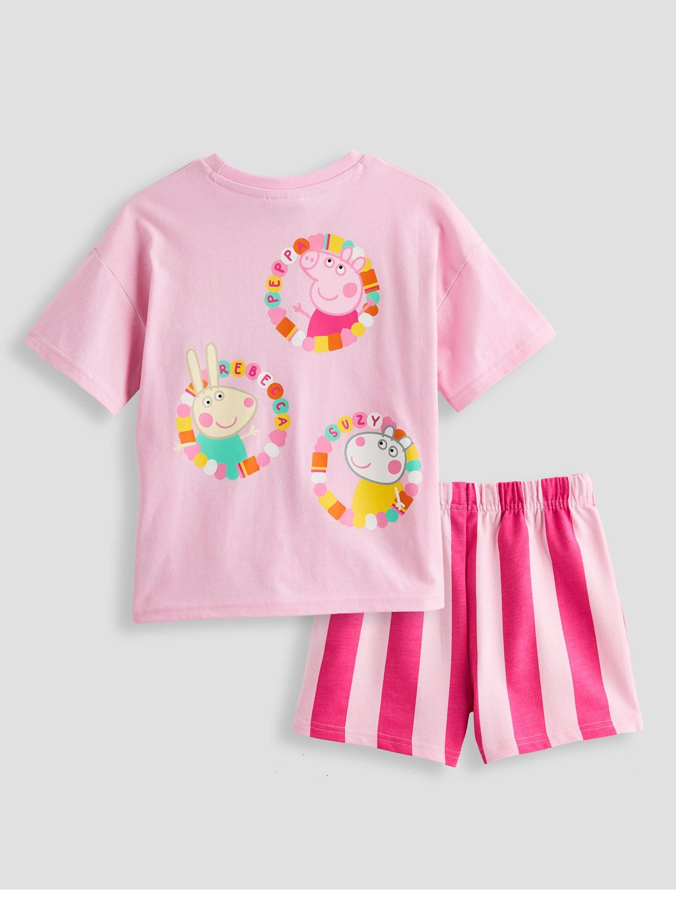 Image 2 of 4 of The Very Collection Friendship Bracelet Stripe Short Set - Pink
