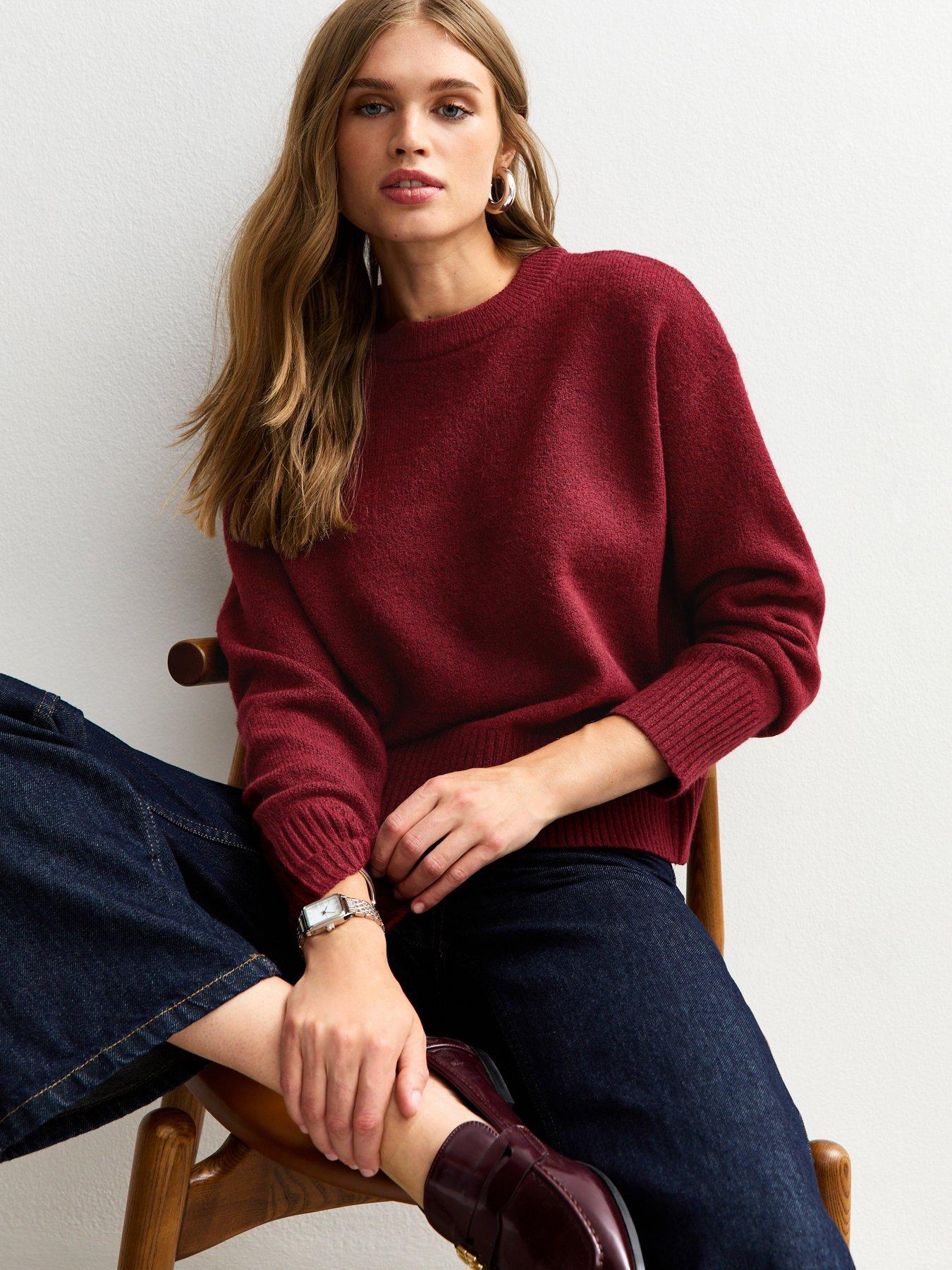 New Look Crew Neck Jumper - Burgundy