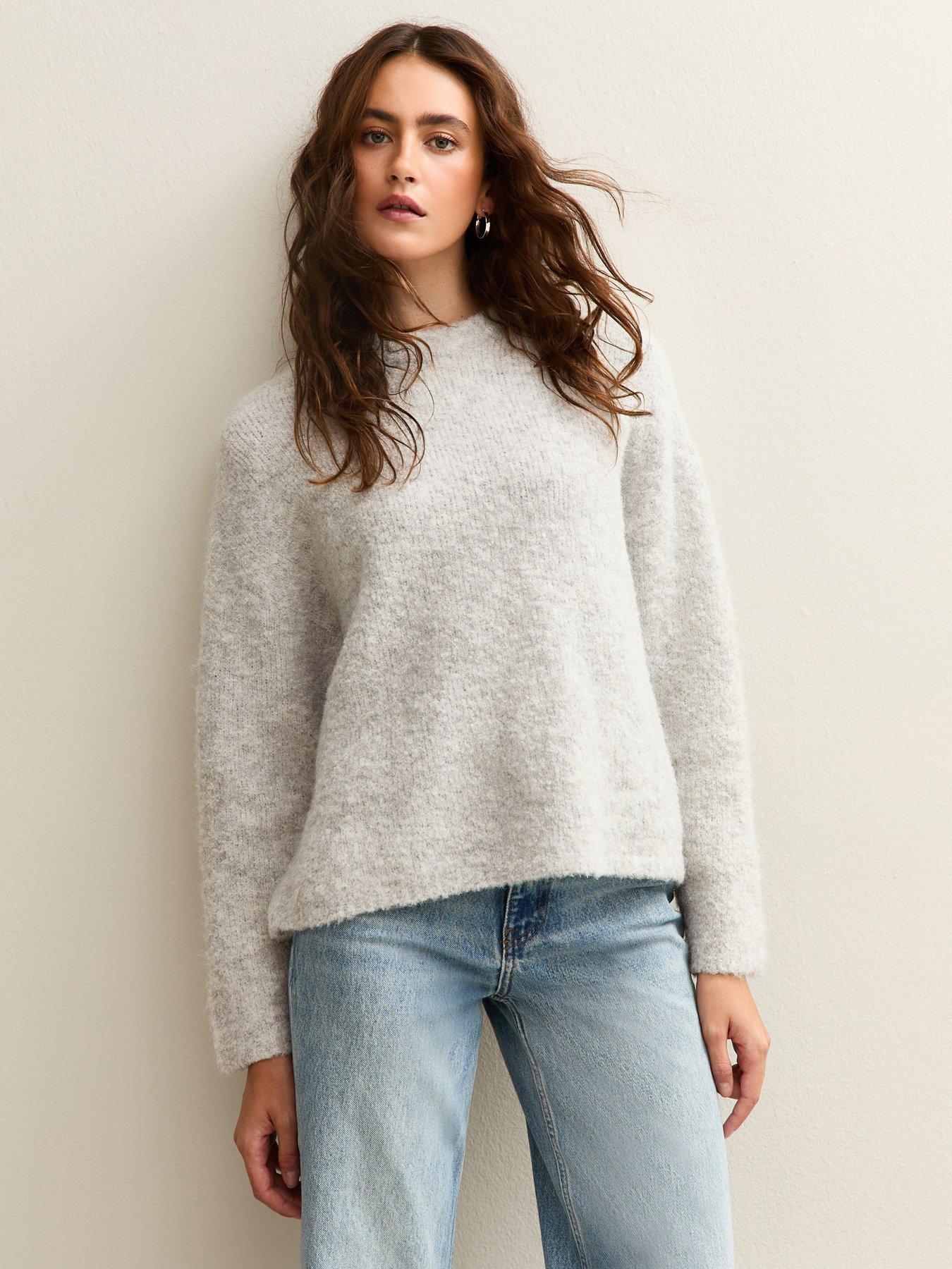 New Look Boucle Knit Jumper - Grey