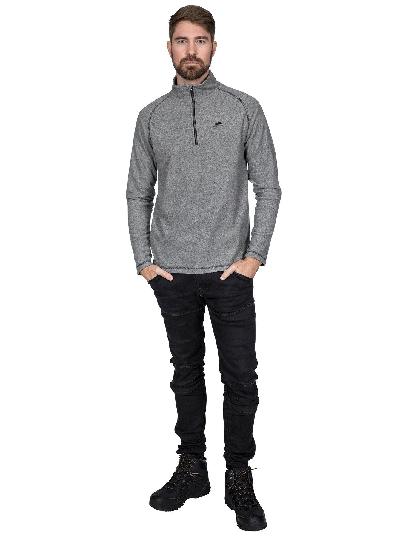 Trespass Mens Keynote Fleece - Black/Grey