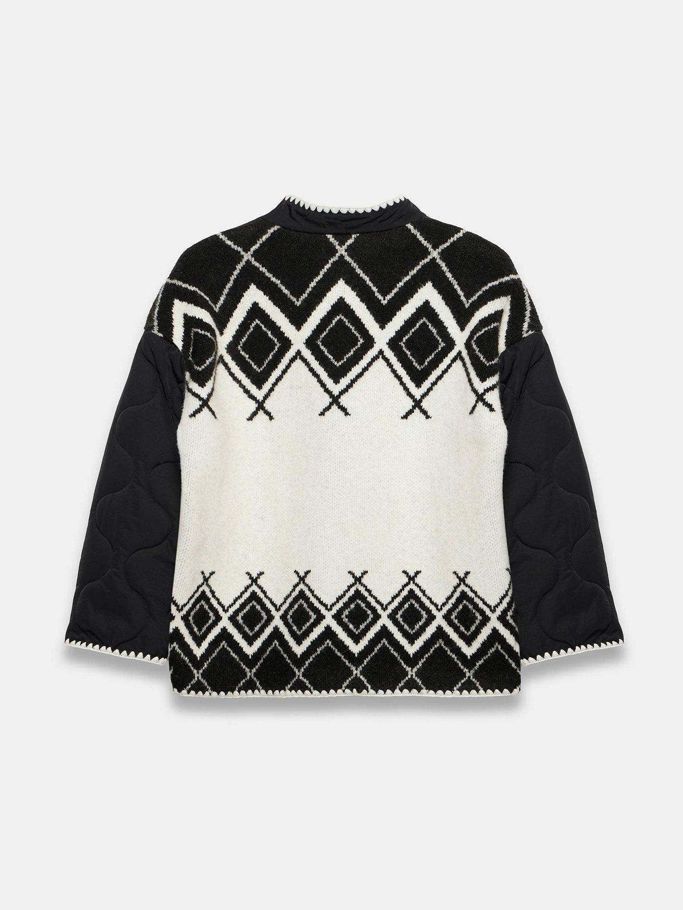 Image 6 of 6 of Mint Velvet Knit Back Quilted Coat