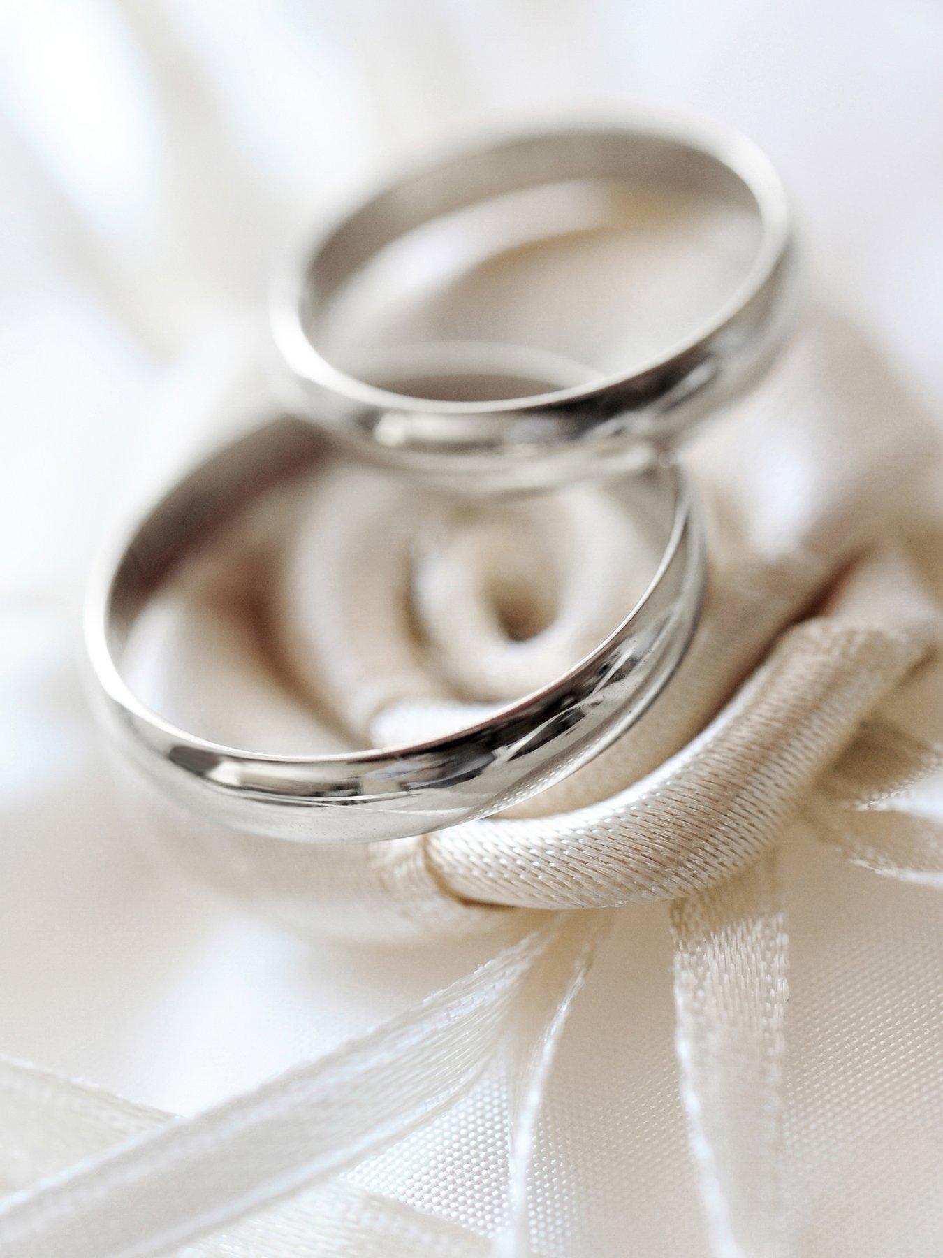 Image 3 of 4 of The Love Collection Classic 9ct White Gold Court Wedding Band Ring - 2mm
