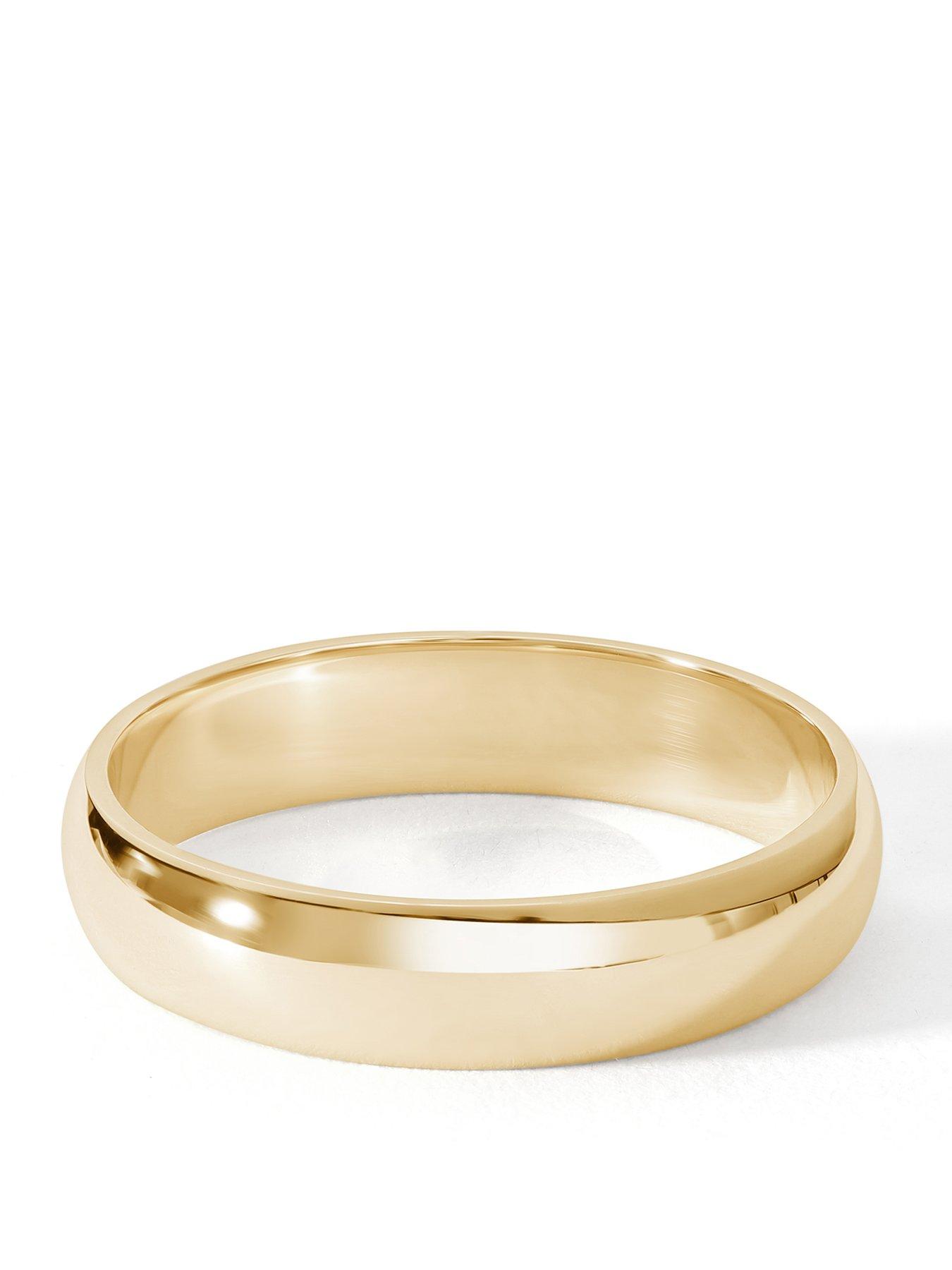 the-love-collection-classic-9ct-yellow-gold-d-shape-wedding-band-ring-4mm