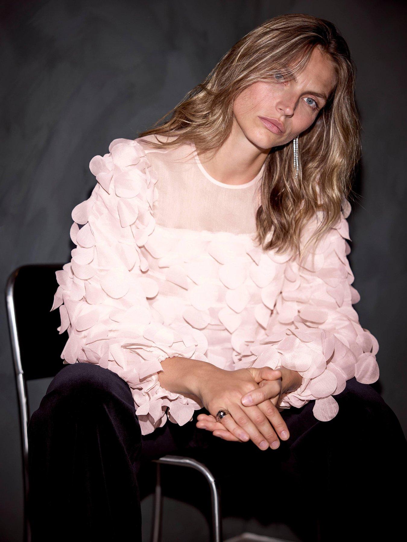 Image 4 of 6 of Mint Velvet Pink Texture Top