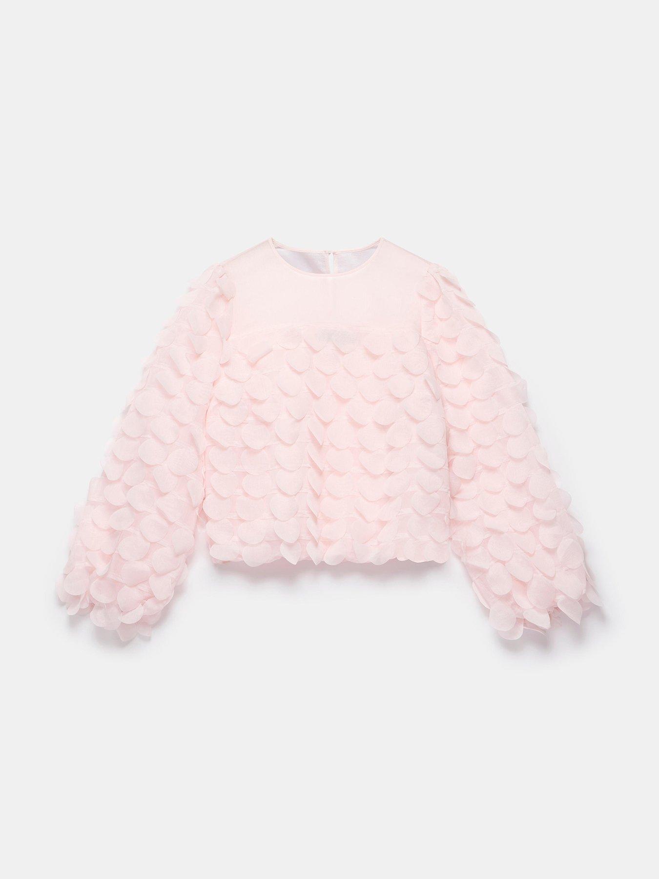 Image 5 of 6 of Mint Velvet Pink Texture Top