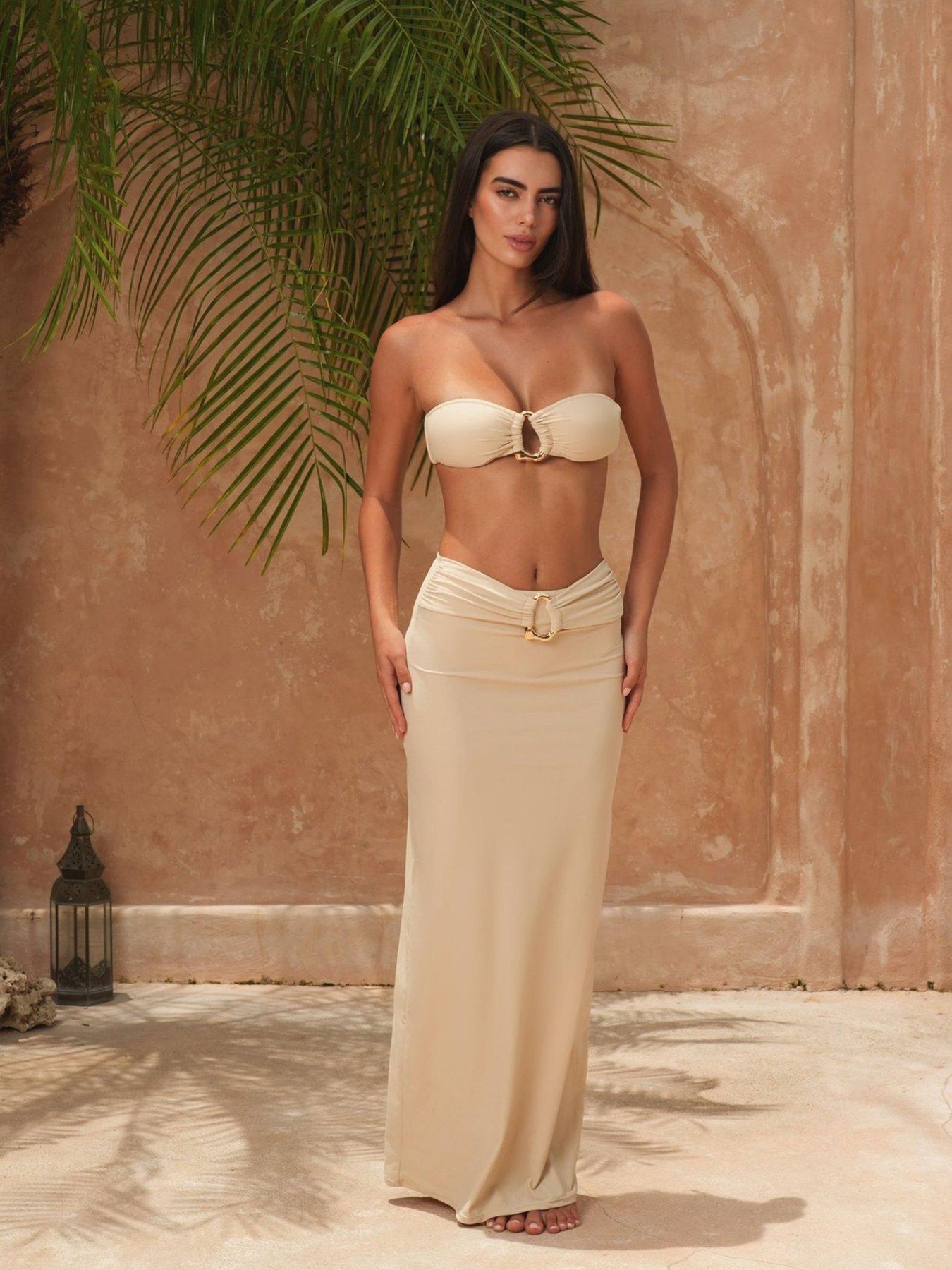 Moda Minx Moda Minx Hoop Maxi Skirt - Almond