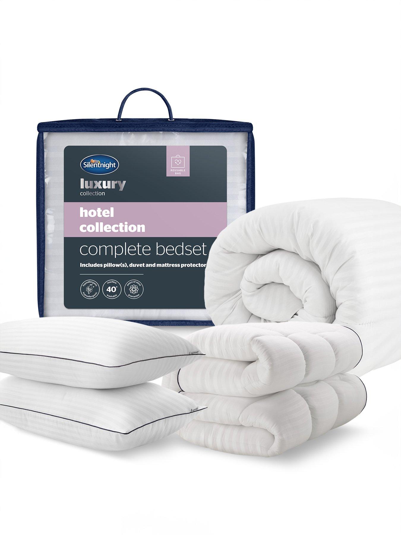 Silentnight Hotel Collection Complete Bed Set - Luxury Hotel Quality Pillows 2 Pack, Mattress Topper And 10.5 Tog Duvet Luxuriously Soft, Silky And - Image 4
