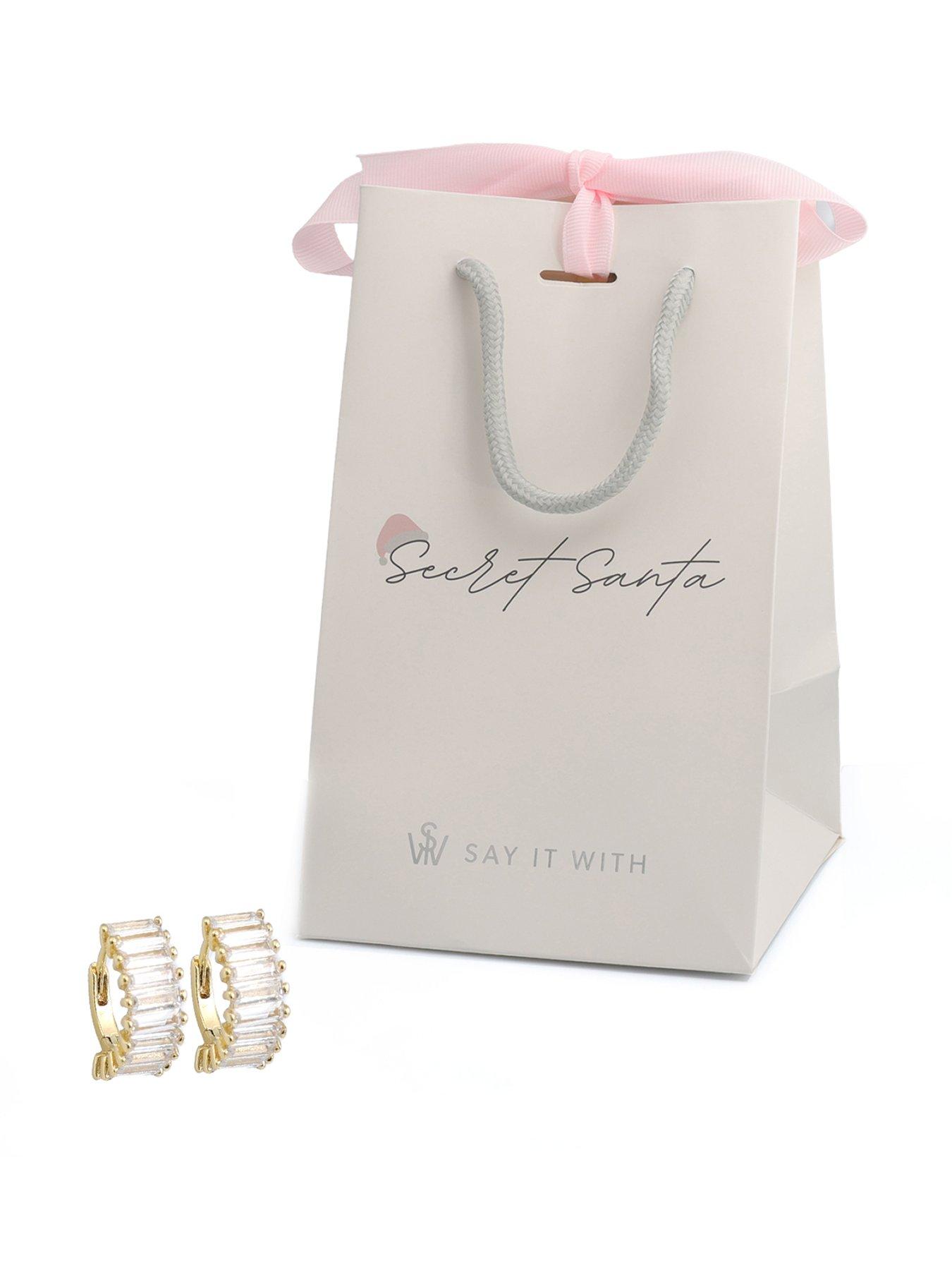 Say It With Secret Santa Gift Bag - Yellow Gold