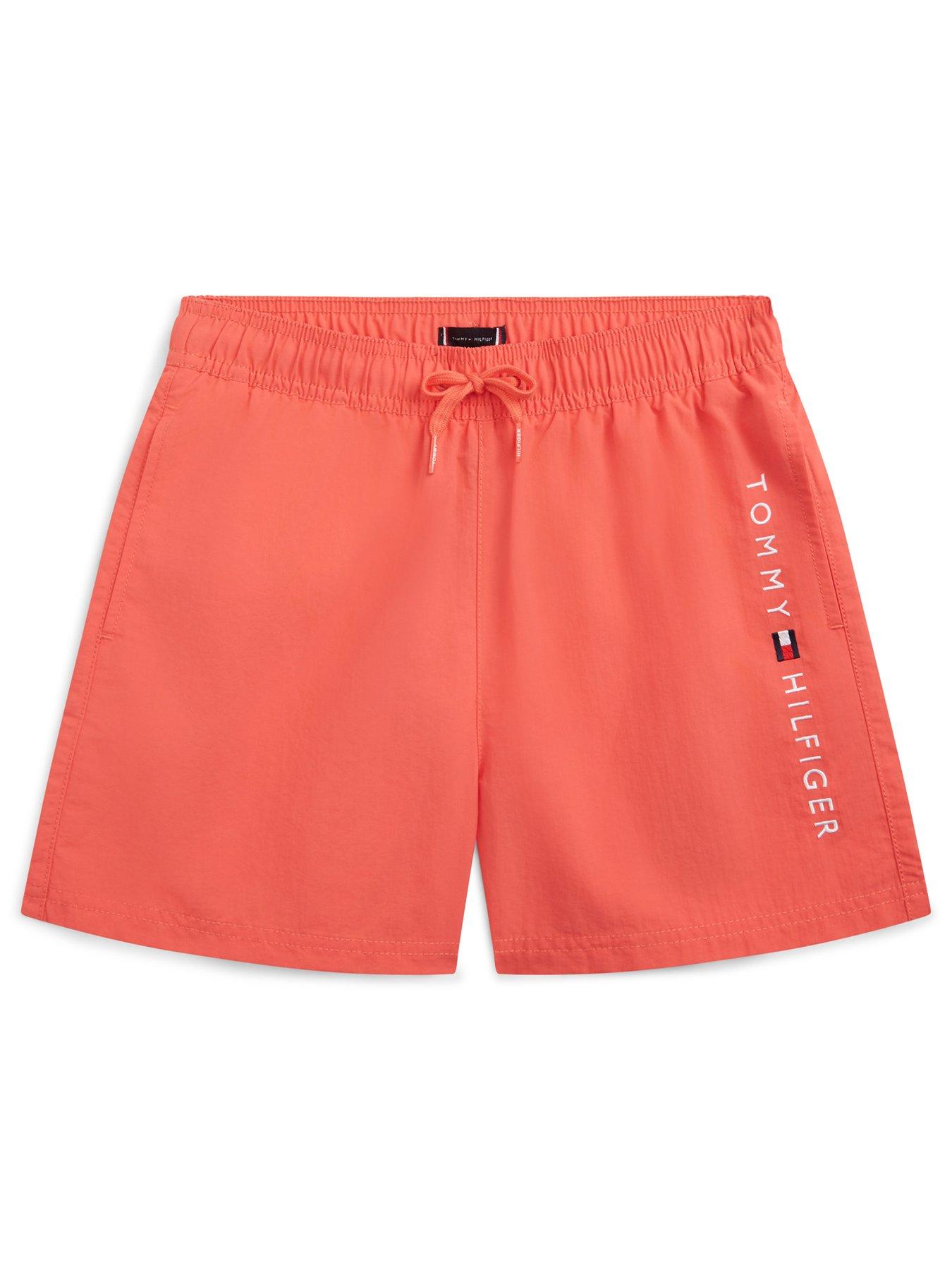 Image 1 of 2 of Tommy Hilfiger Boys Medium Drawstring Swimshort - Orange