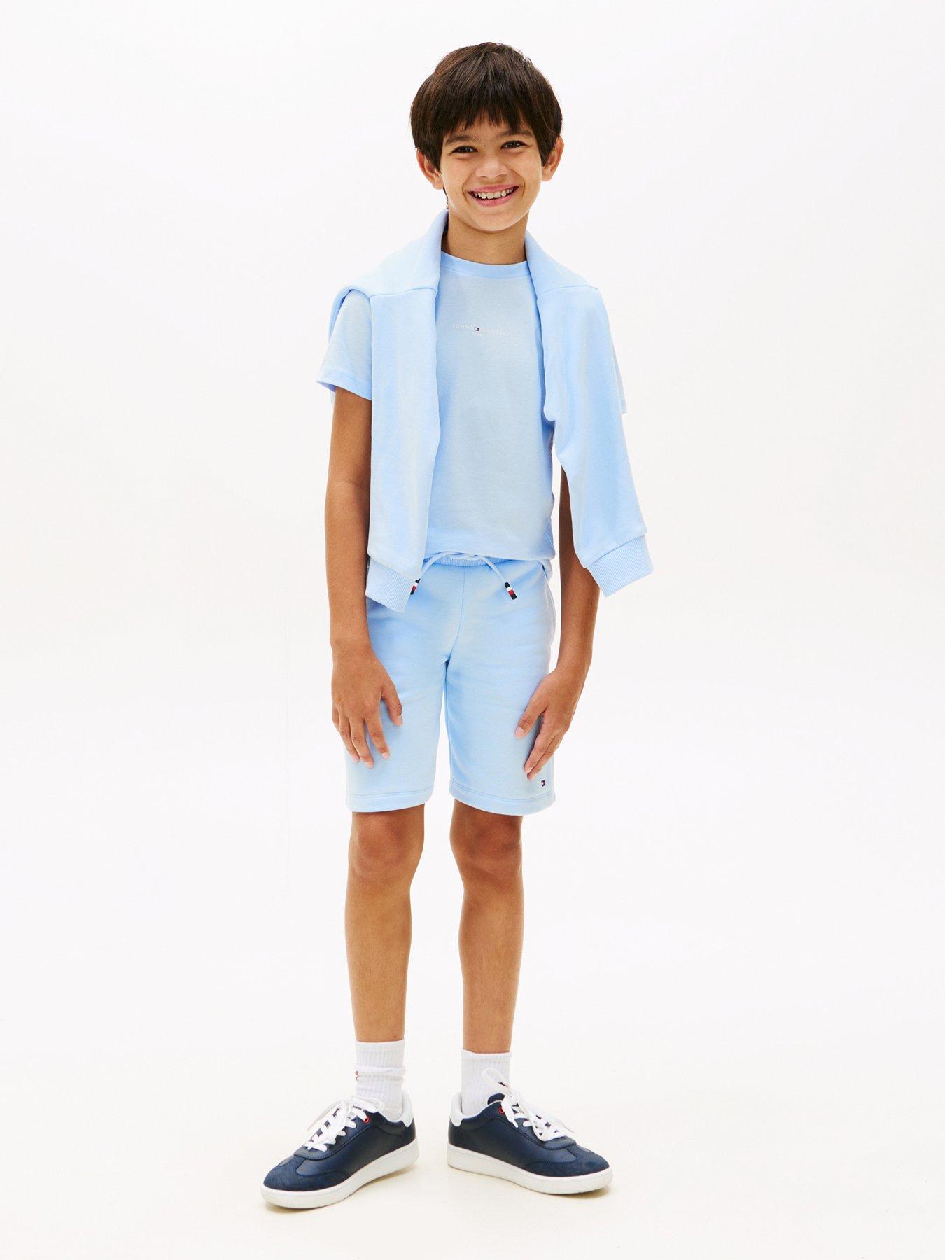 Tommy Hilfiger Boys Essential T-Shirt and Shorts Set, Blue, Size Age: 12 Years