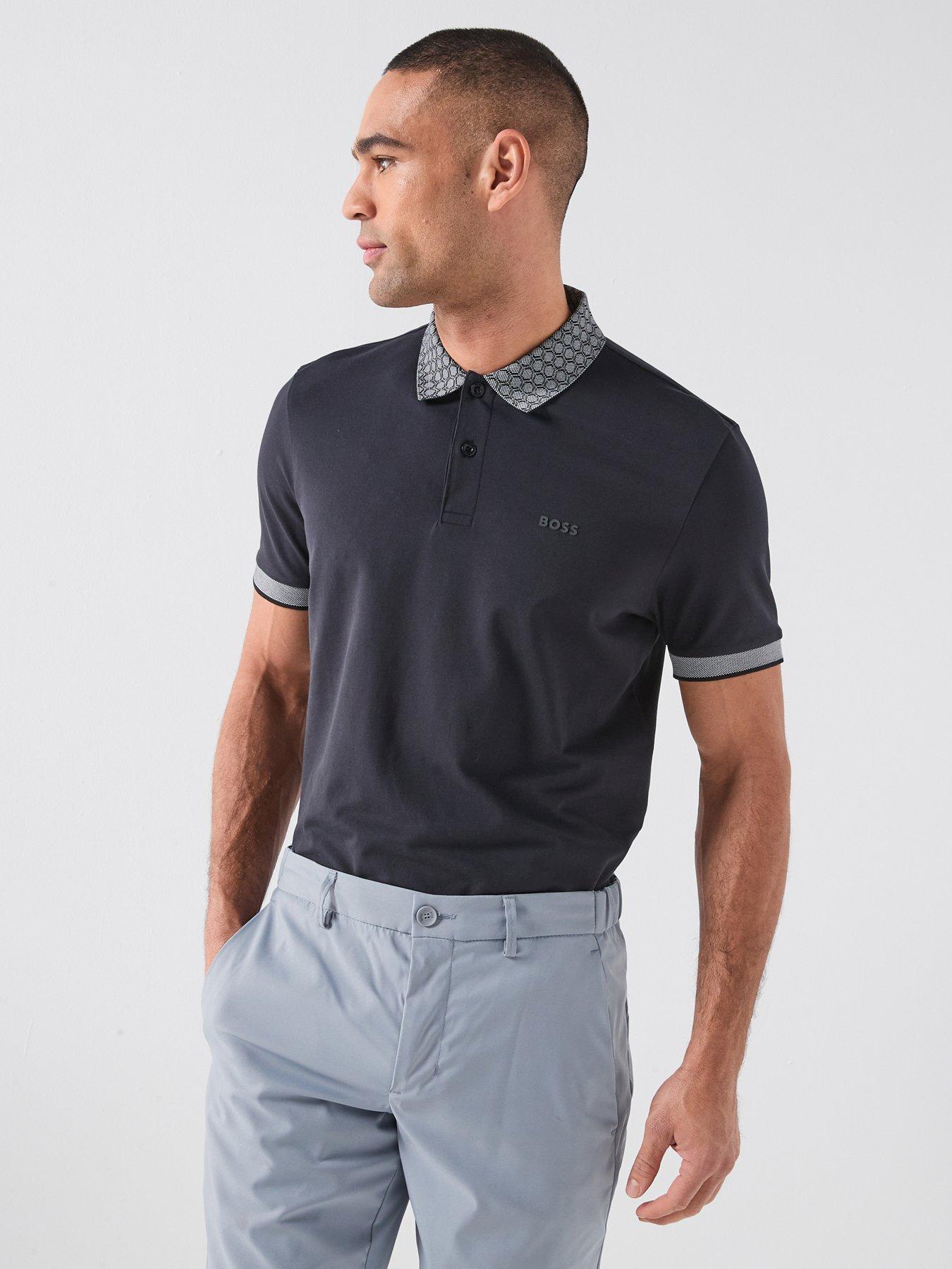 BOSS Mens Golf Chip Paddy Polo T-Shirt - Blue