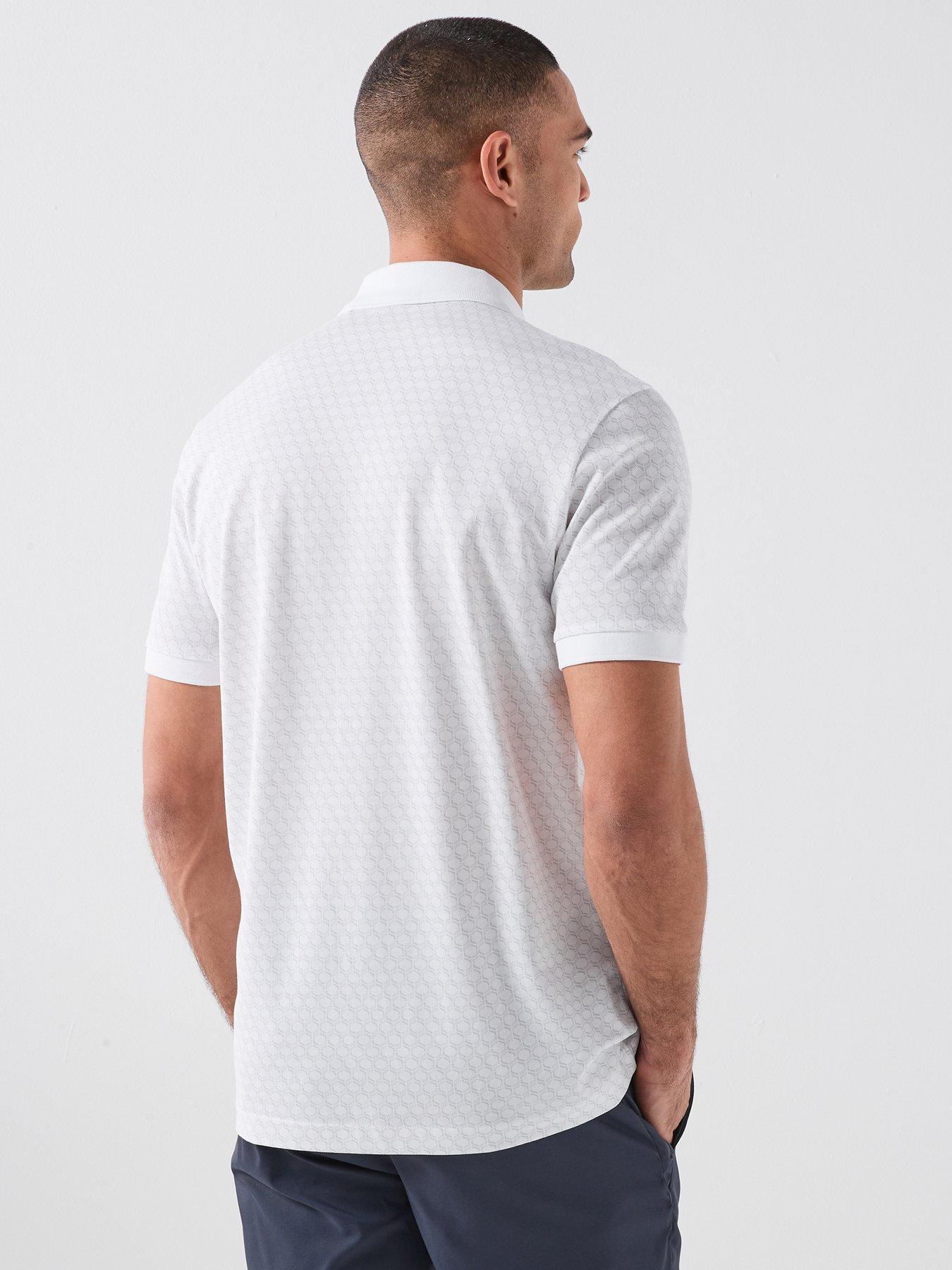 BOSS Mens Golf Chip Pattern Polo - White | Very