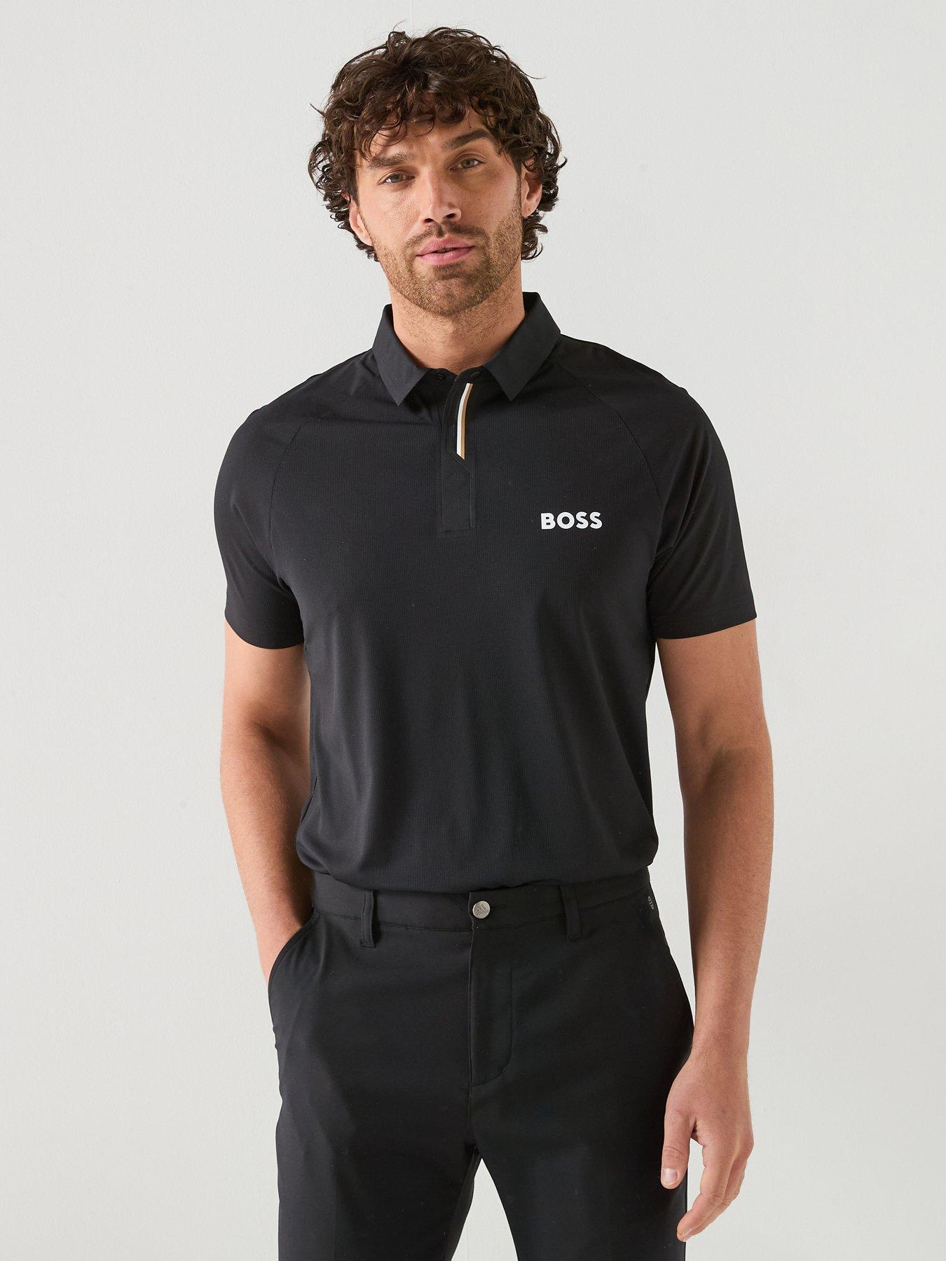 Image 1 of 5 of BOSS Mens Golf Paddy Tech Polo - Black
