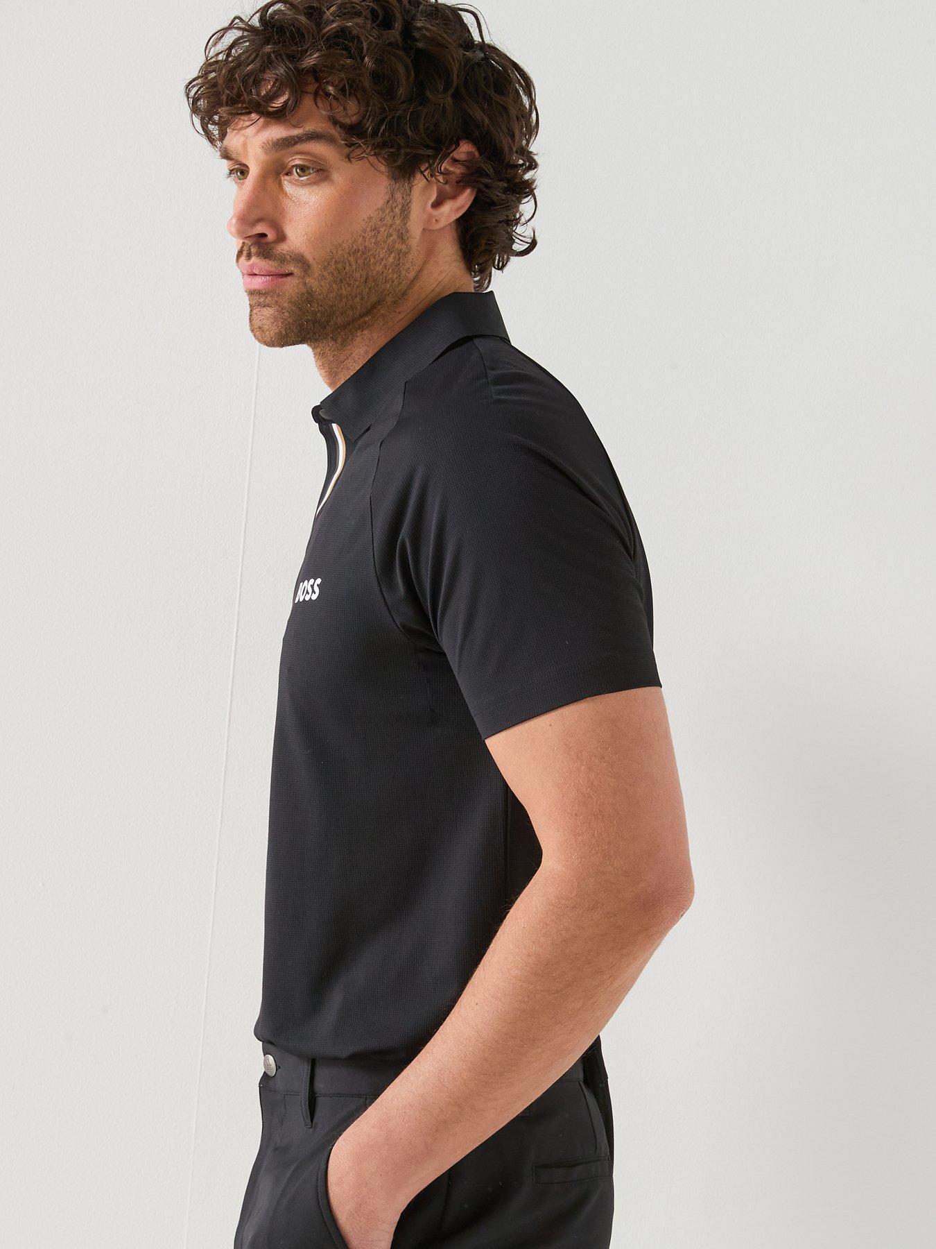 Image 5 of 5 of BOSS Mens Golf Paddy Tech Polo - Black