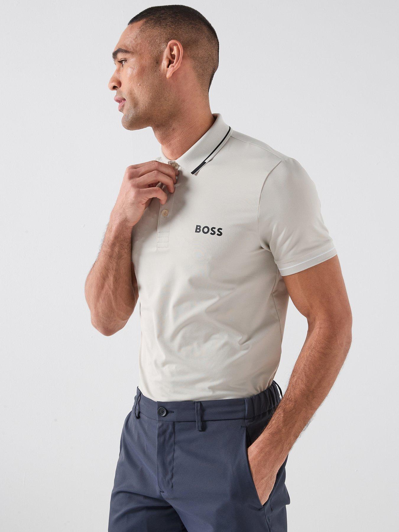 BOSS Mens Golf Paul Pro Polo - Beige