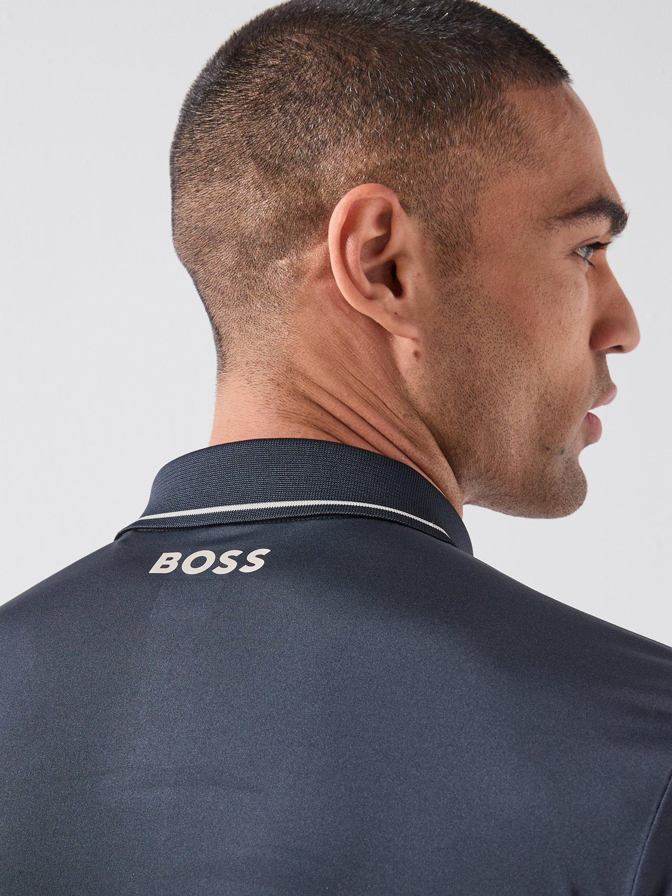 Image 4 of 6 of BOSS Mens Golf Paul Pro Polo - Blue