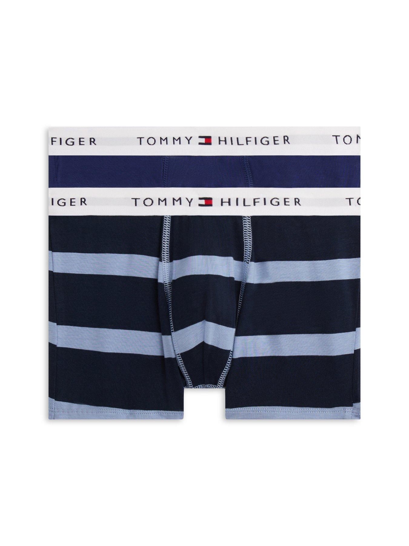 Tommy Hilfiger Boys 2 Pack Trunks, Blue, Size Age: 10-12 Years