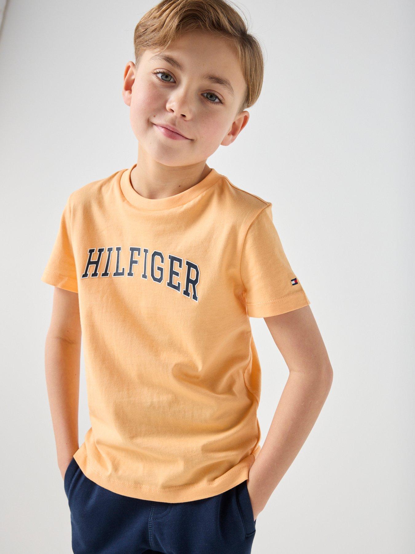 Tommy Hilfiger Boys Varsity Short Sleeve T-Shirt - Orange